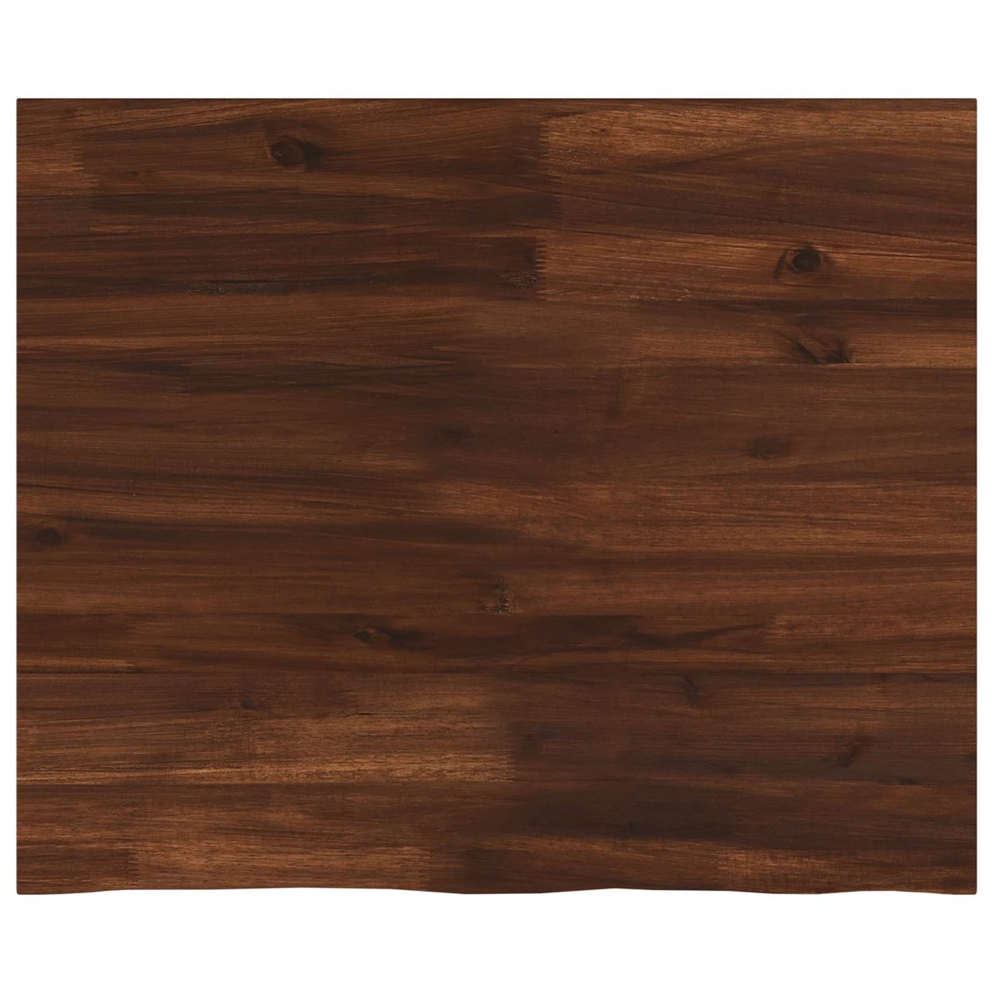 Live Edge Table Top 70 x 50 x 3.5 cm Rectangular Dark Brown