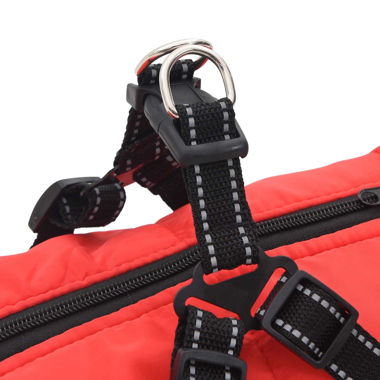 Dog Coat Red L48 Fleece and Polyester
