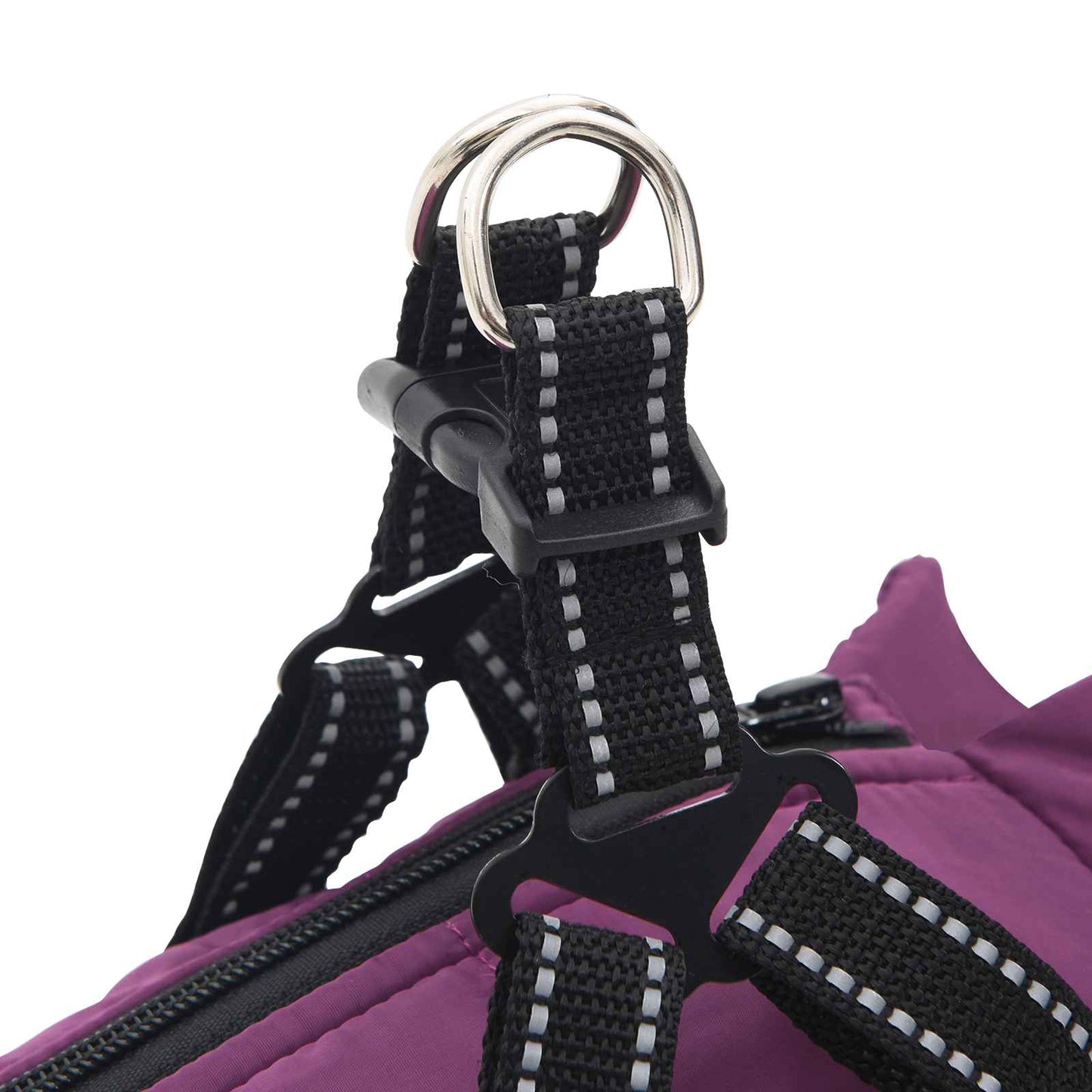 Dog Coat Purple L28 Fleece and Polyester