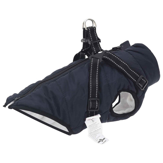 Dog Coat Navy Blue L40 Fleece and Polyester