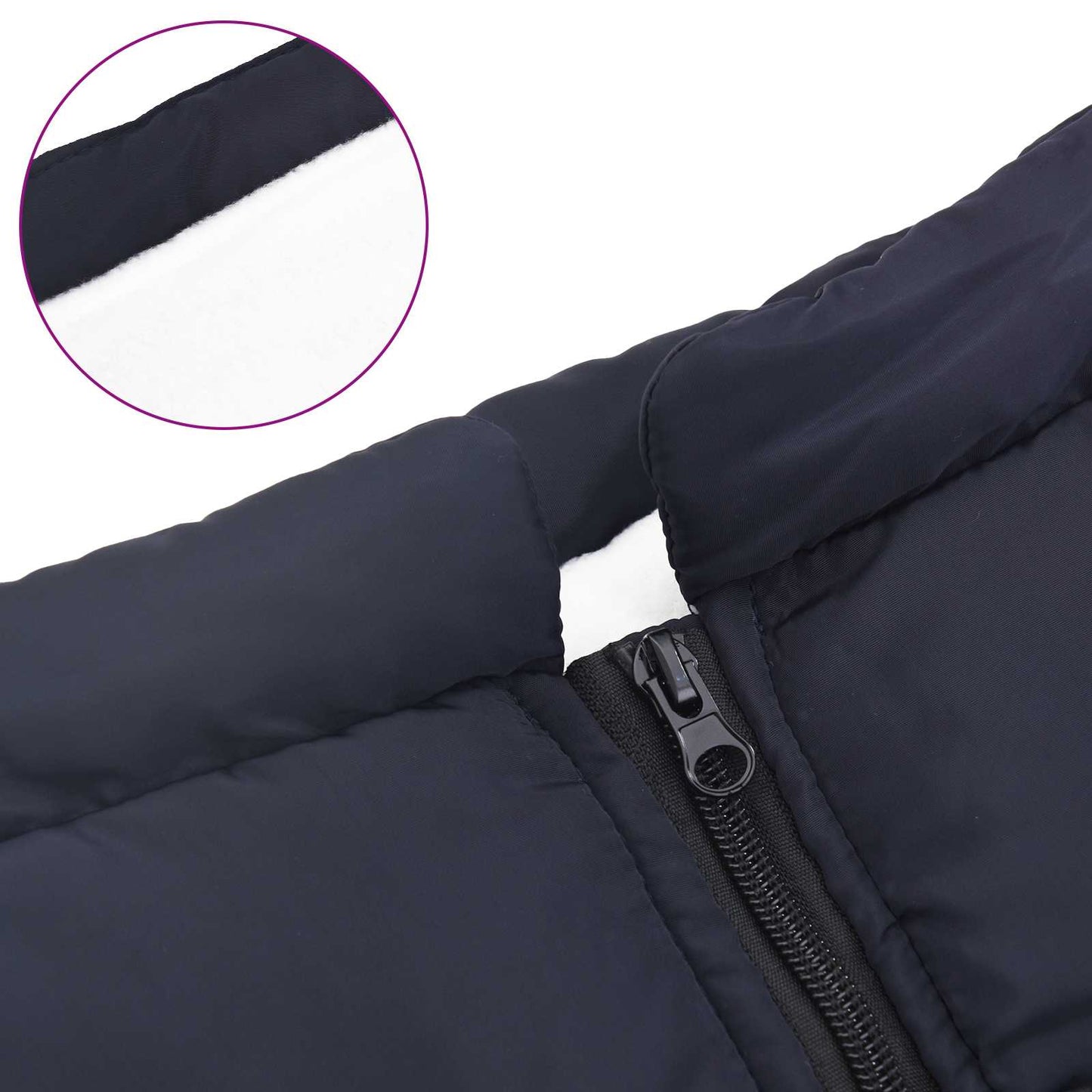 Dog Coat Navy Blue L44 Fleece and Polyester