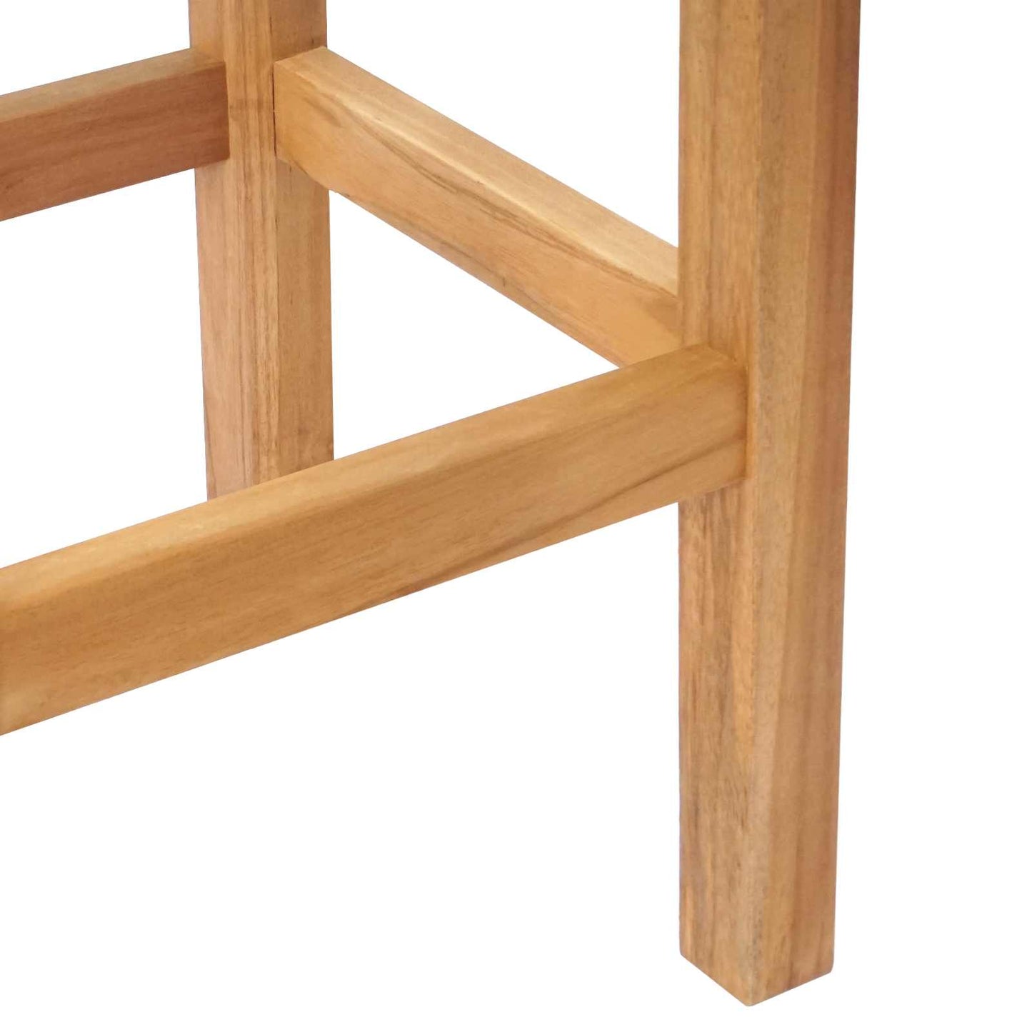 Bar Stool 4 pcs Natural Solid Teak Wood