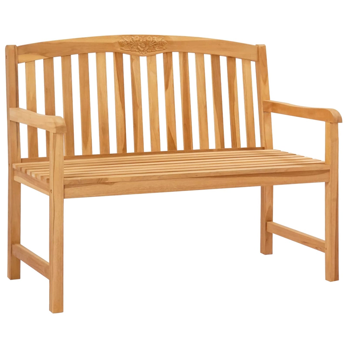 Handcarved Rose Bench 114 x 60.5 x 95 cm Solid Teak Wood