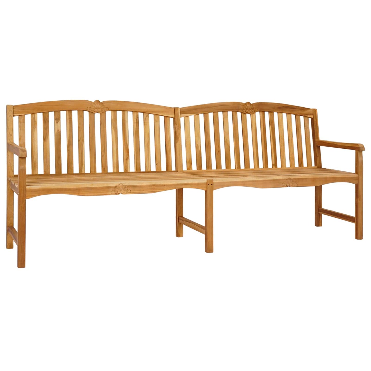 Handcarved Rose Bench 228 x 61 x 94.5 cm Solid Teak Wood