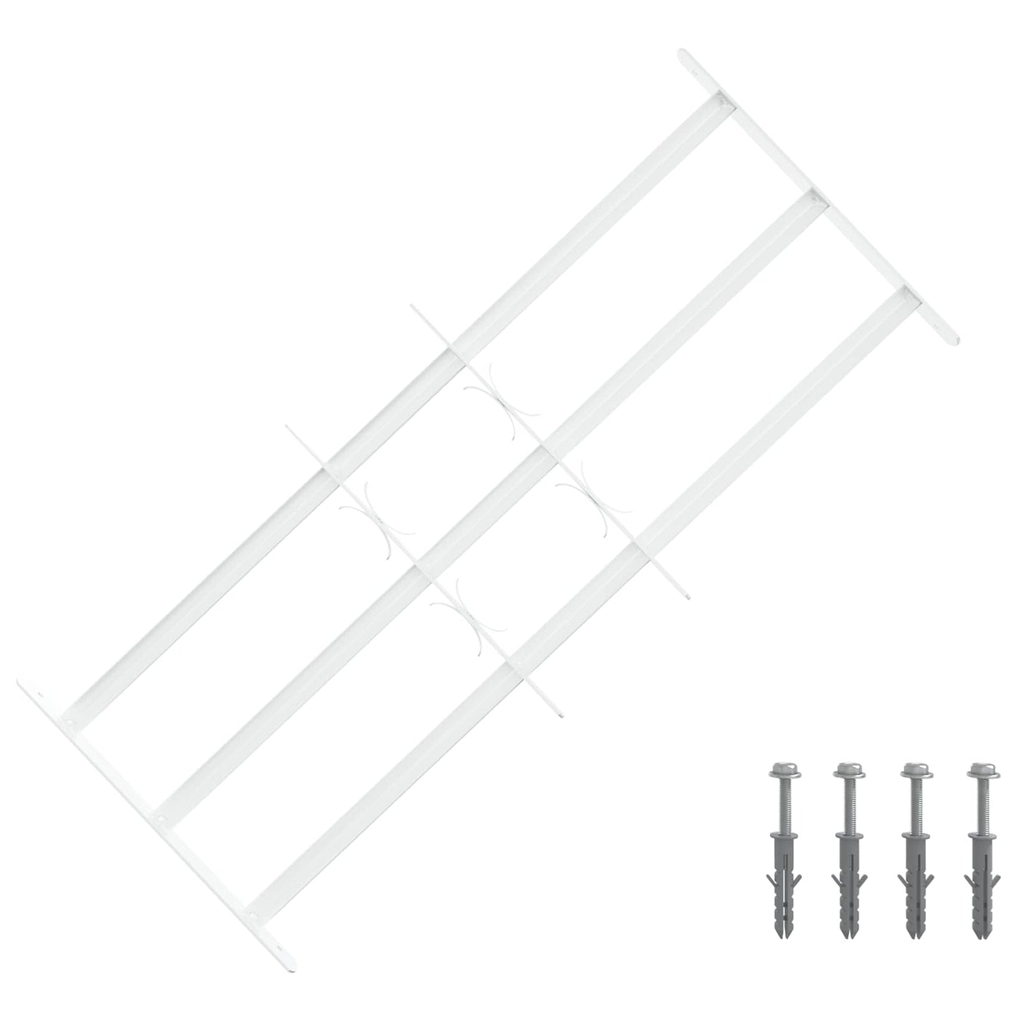 Security Grille for Windows with 3 Crossbars 63-114 cm