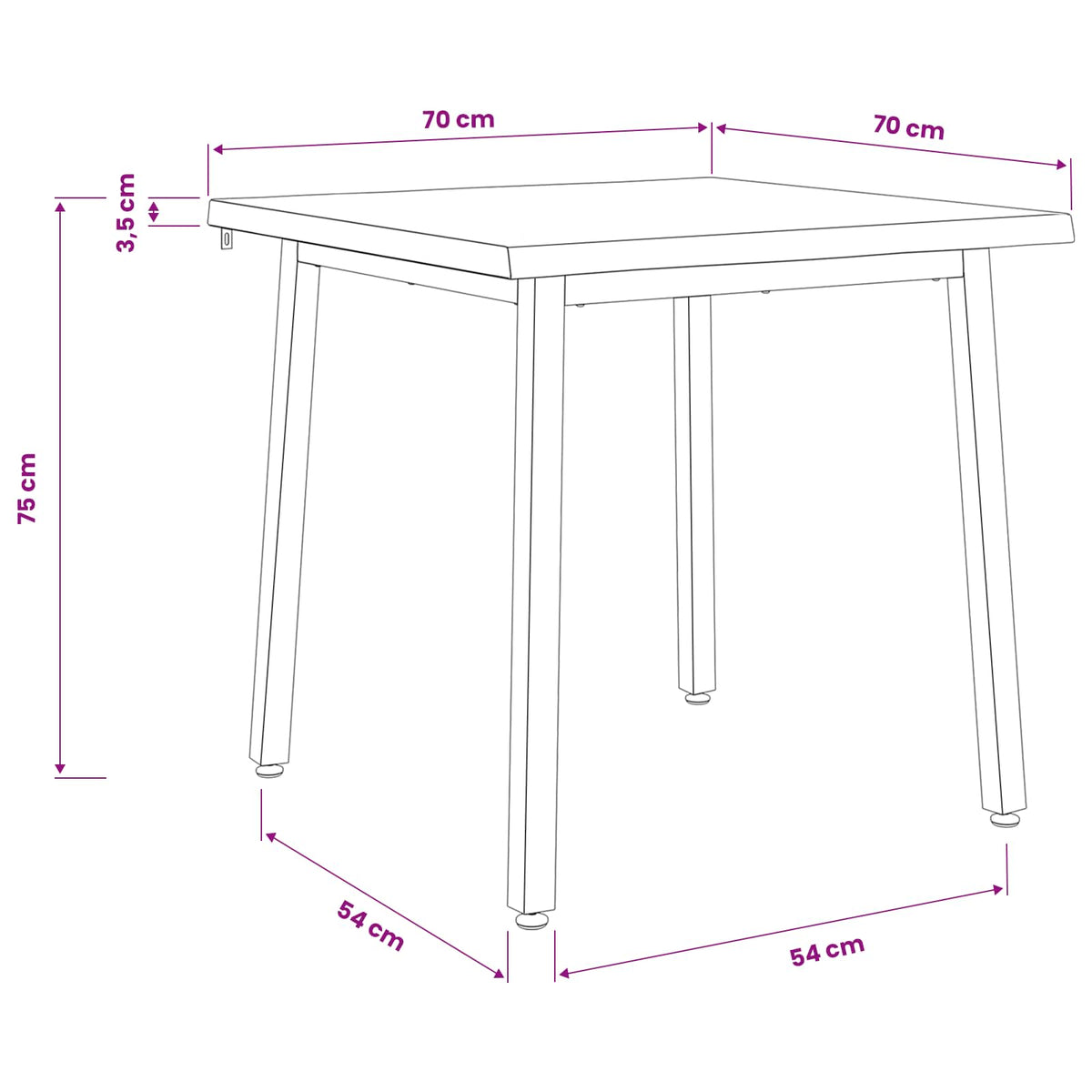 Live Edge Dining Table 70 x 70 x 75 cm Solid Acacia Wood
