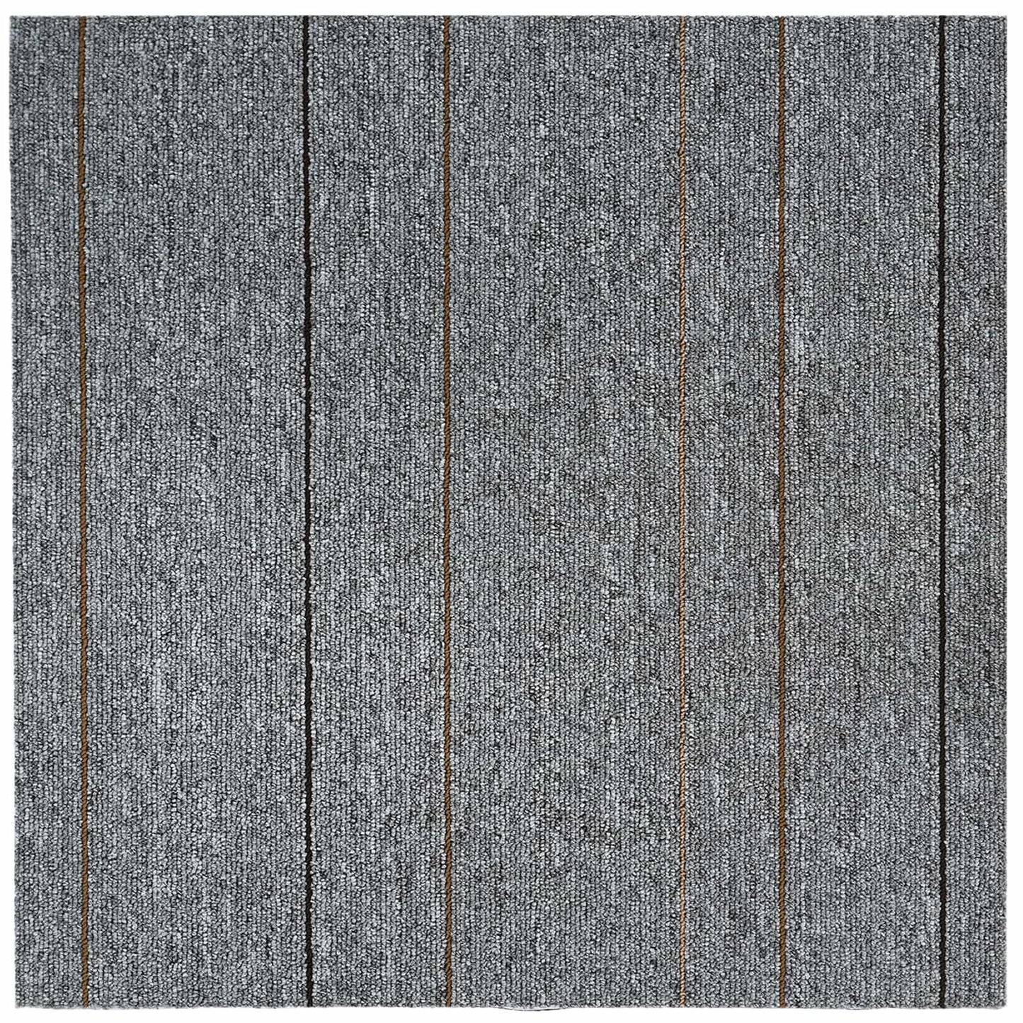 Carpet Tile Light Grey with Stripes 50 x 50 cm 20 pcs