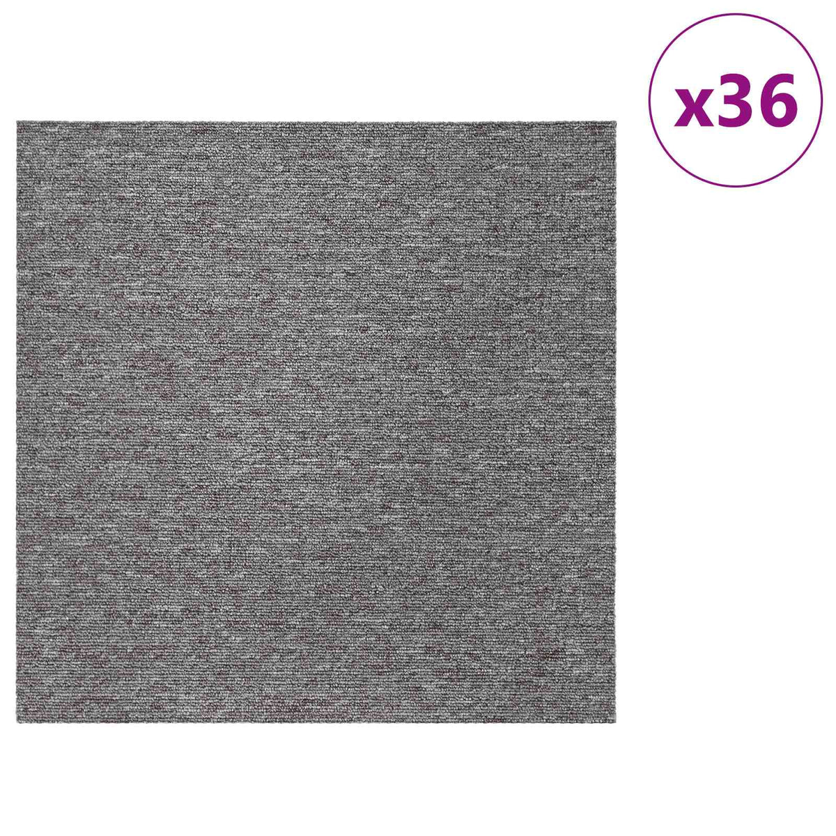 Carpet Tile Brown 50 x 50 cm 36 pcs