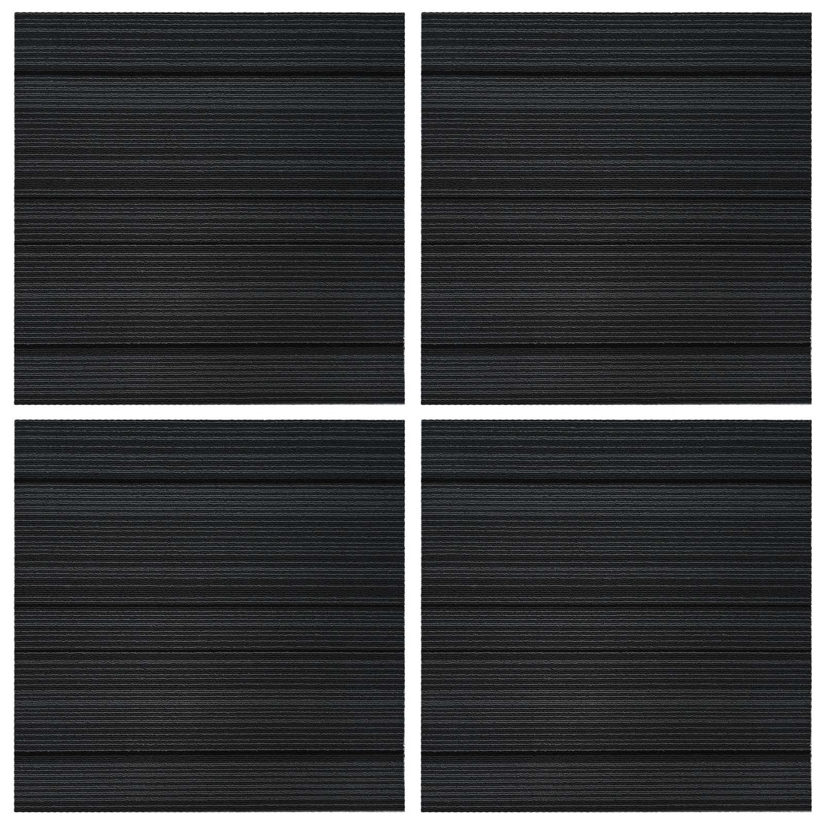 Carpet Tile Striped Light Grey 50 x 50 cm 4 pcs