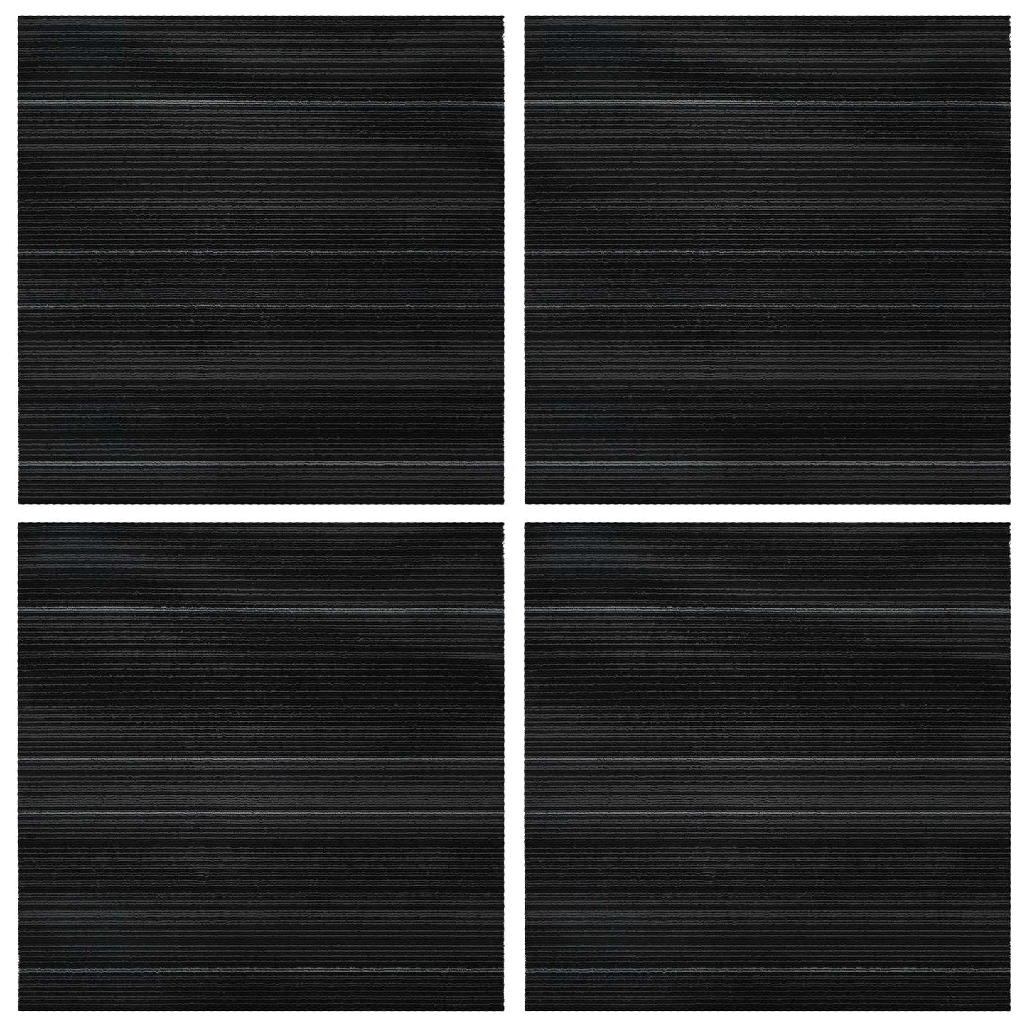 Carpet Tile Striped Dark Grey 50 x 50 cm 4 pcs PP and Bitumen