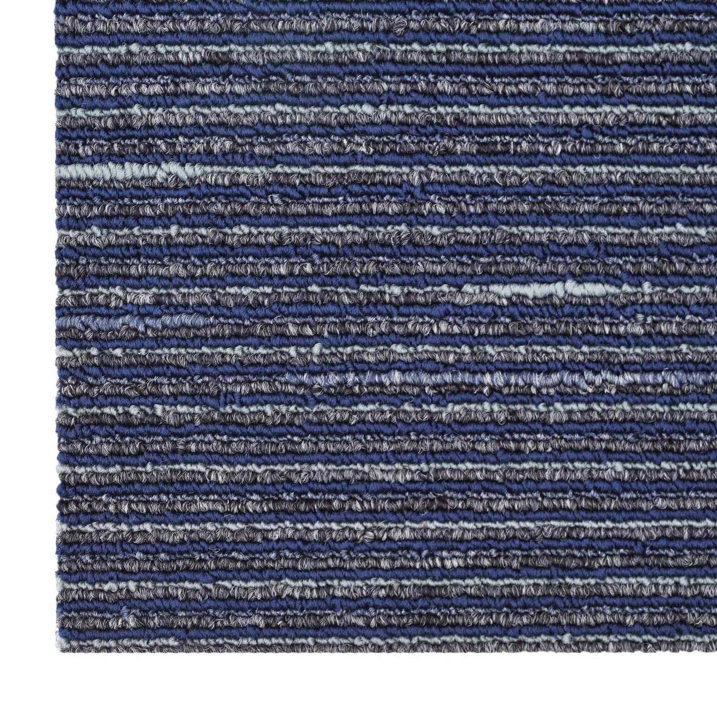 Carpet Tile Striped Blue 50 x 50 cm 4 pcs PP and Bitumen