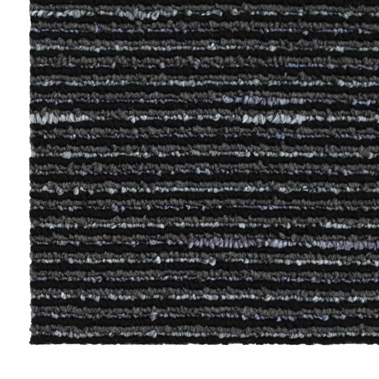 Carpet Tile Striped Black 50 x 50 cm 20 pcs PP and Bitumen