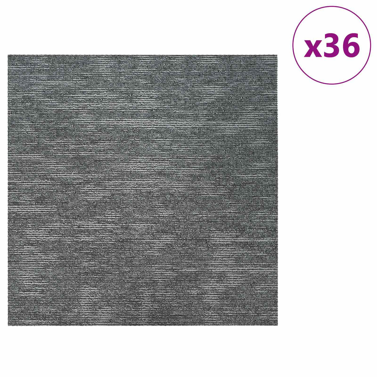 Carpet Tile Rock Grey 50 x 50 cm 36 pcs