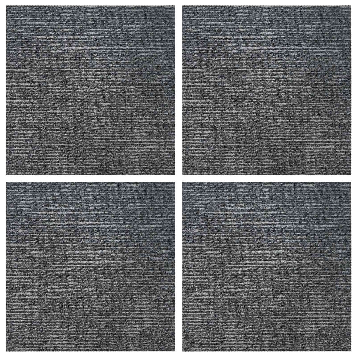Carpet Tile Sky Grey 50 x 50 cm 4 pcs PP and Bitumen
