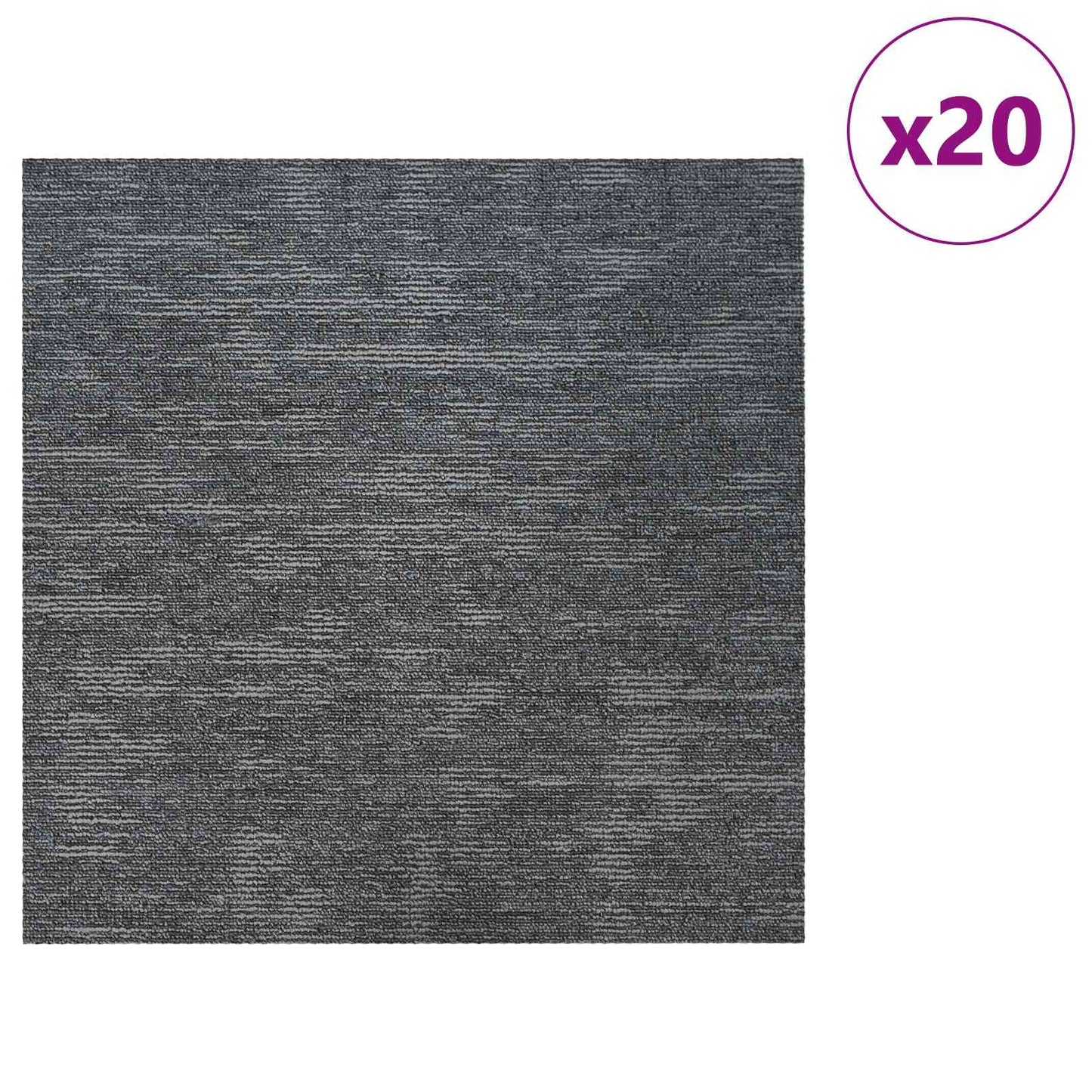 Carpet Tile Sky Grey 50 x 50 cm 20 pcs PP and Bitumen