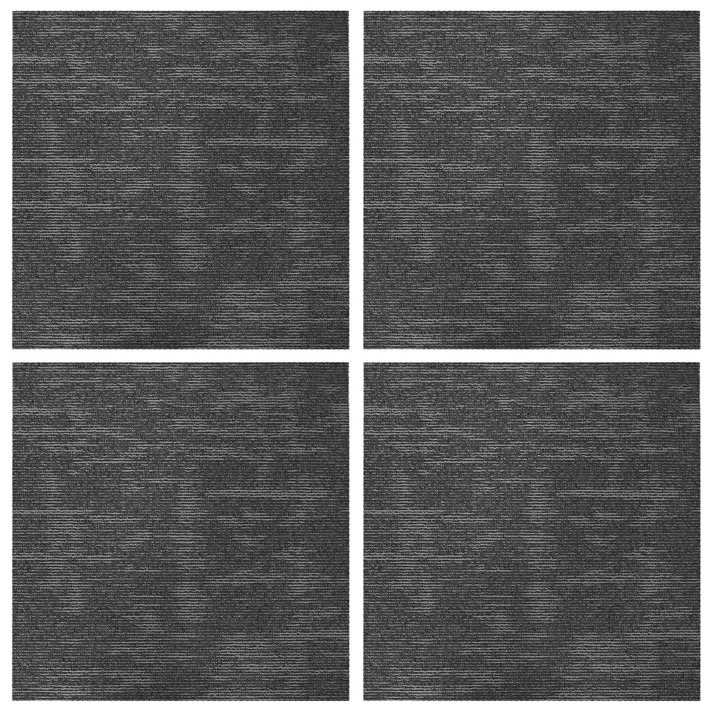 Carpet Tile Charcoal Grey 50 x 50 cm 4 pcs PP and Bitumen