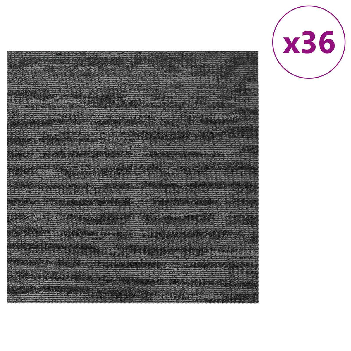 Carpet Tile Charcoal Grey 50 x 50 cm 36 pcs