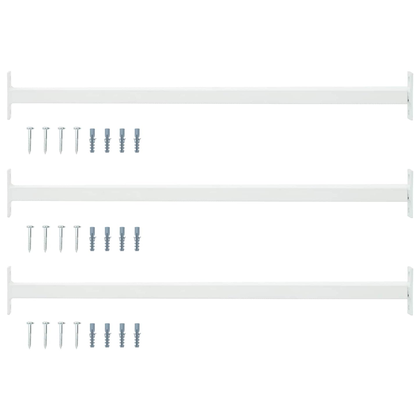 Adjustable Window Safety Bar 3 pcs 710 -1200 mm Steel White