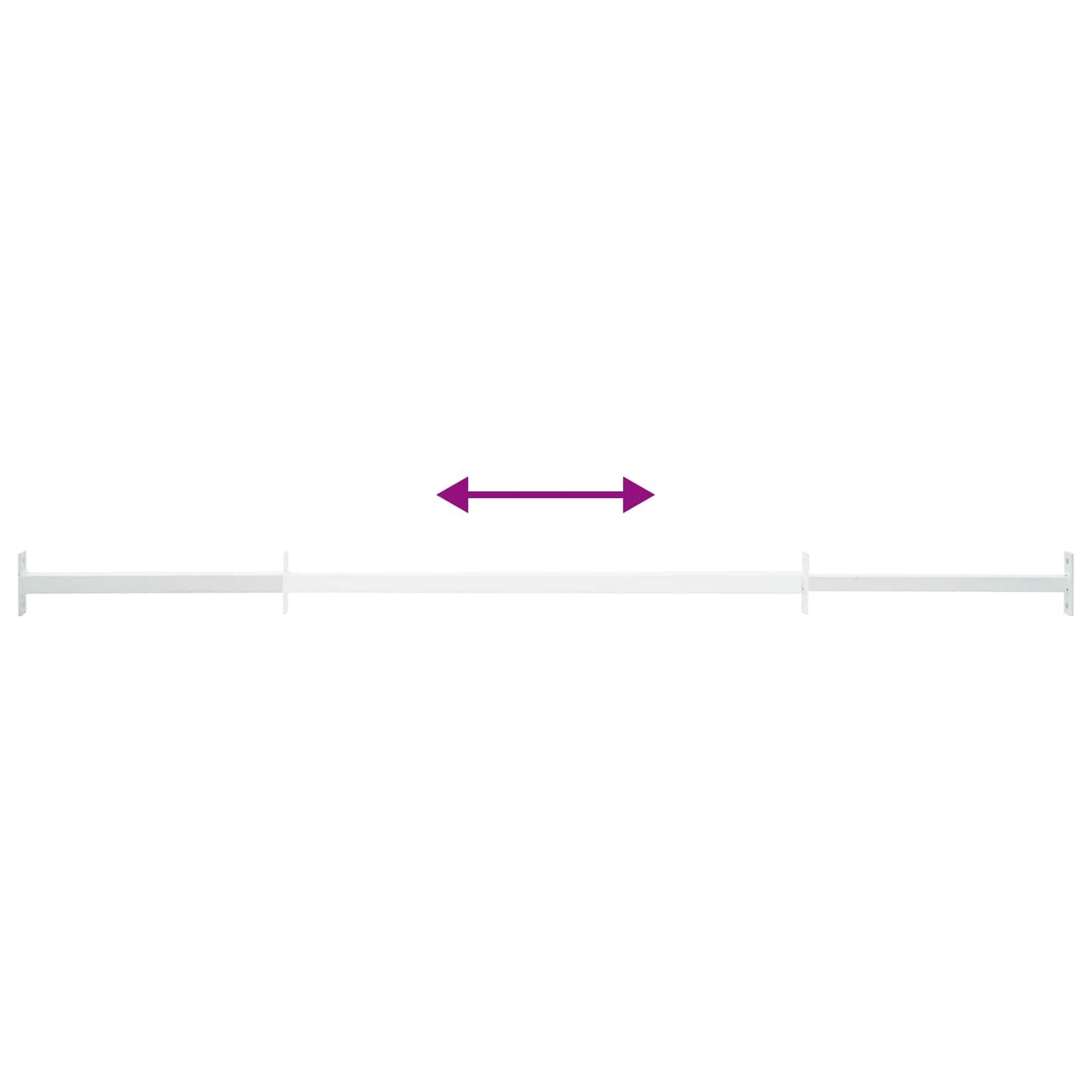 Adjustable Window Safety Bar 3 pcs 710 -1200 mm Steel White
