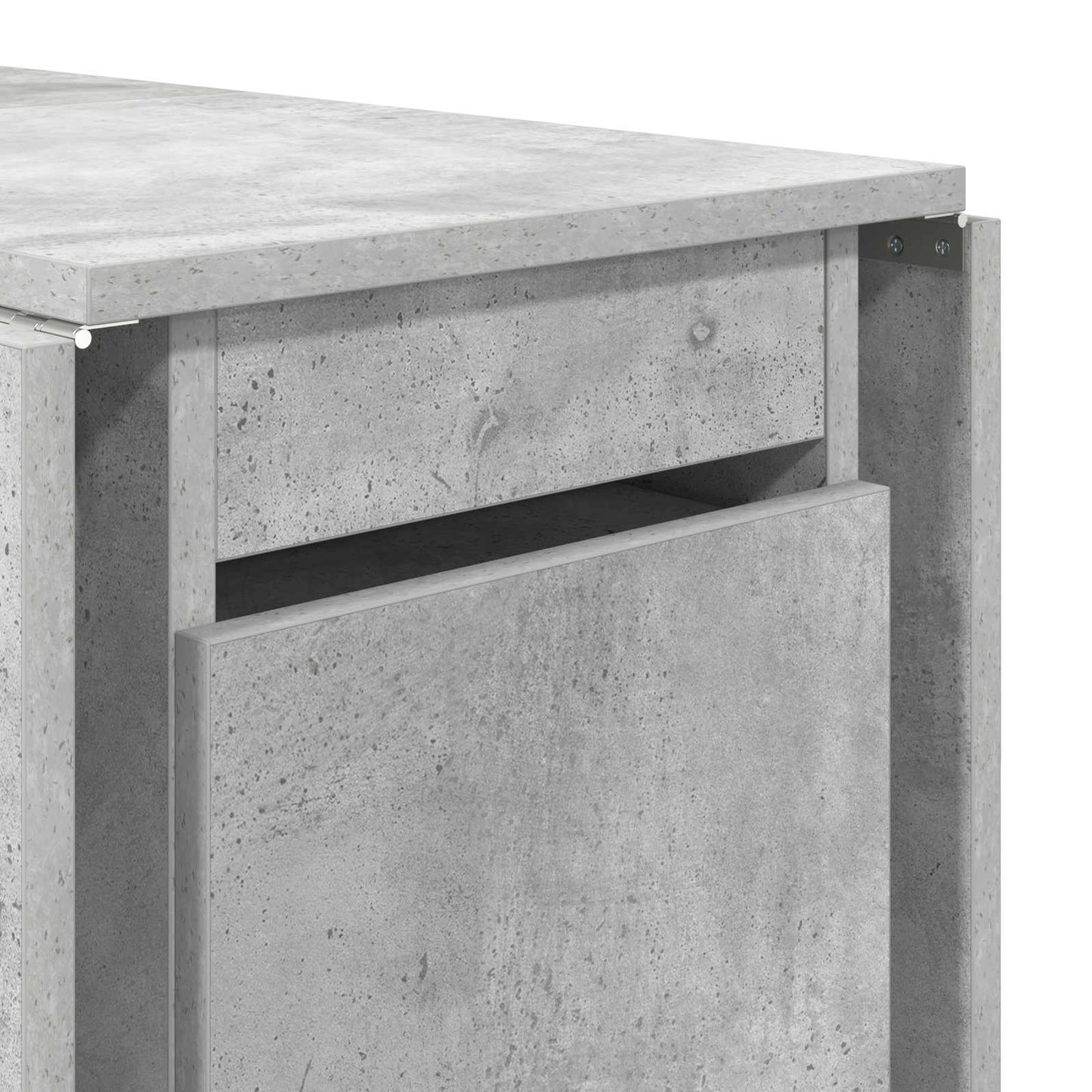 Dinning Table 140 x 80 x 77 cm Engineered Wood Concrete Grey