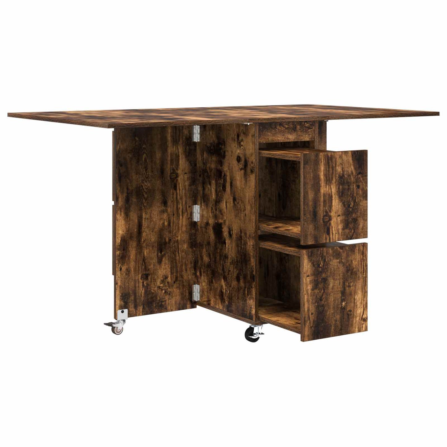 Dinning Table 140 x 80 x 77 cm Engineered Wood Smoked Oak