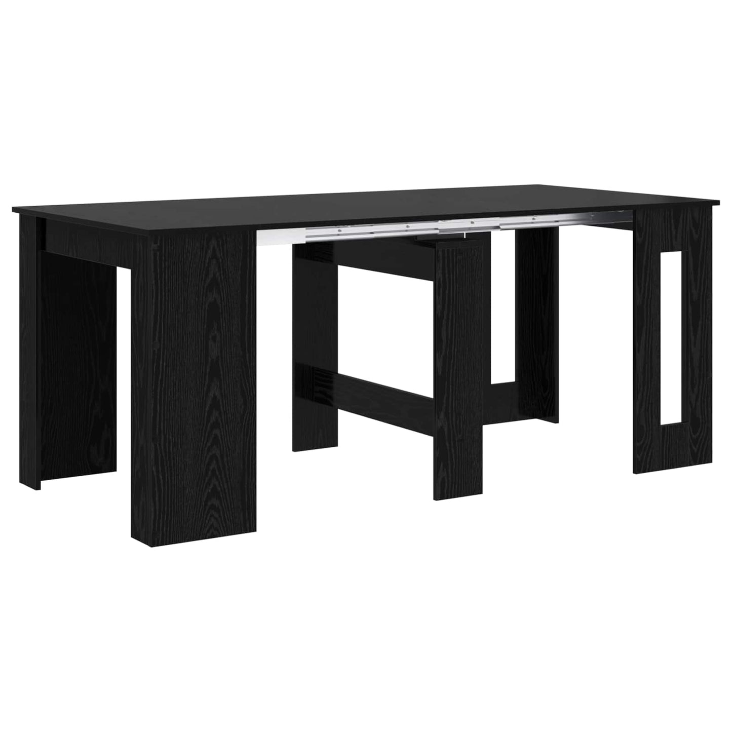Dinning Table 180 x 85 x 75 cm Engineered Wood Black Oak