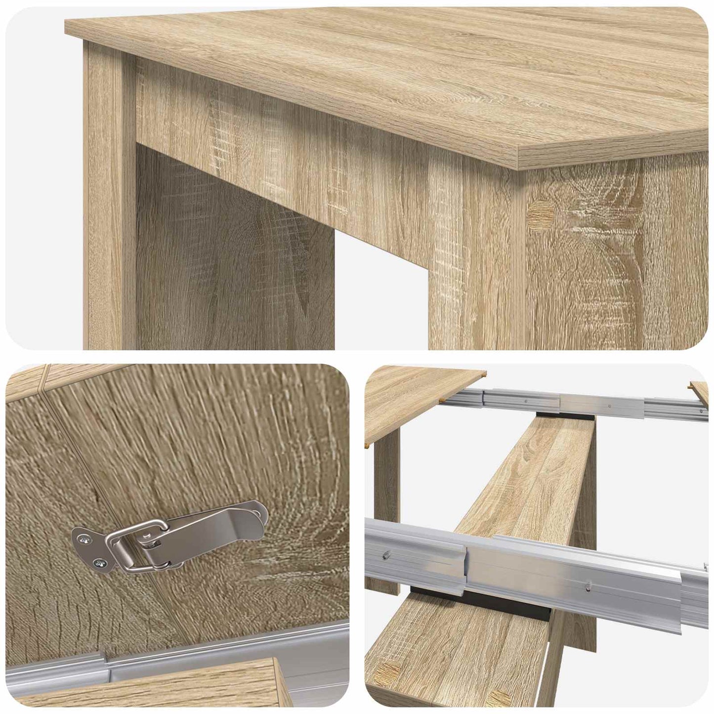 Dinning Table 180 x 85 x 75 cm Engineered Wood Sonoma Oak