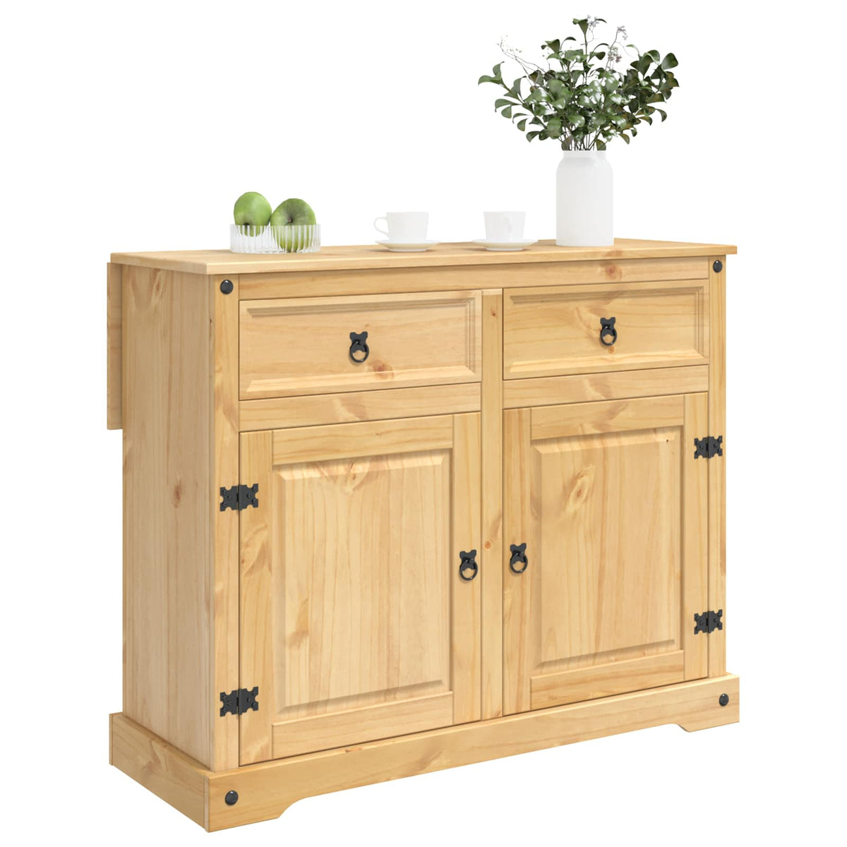 Kitchen Island Set Honey Wax 112 x 70 x 91.5 cm Solid-Pine