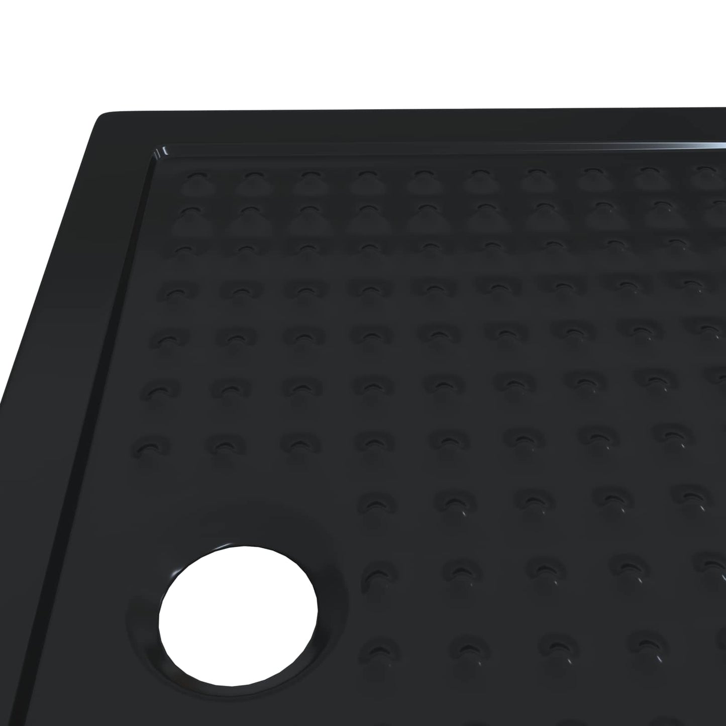 Shower Base Tray with Dots 100 x 80 x 4 cm ABS Black
