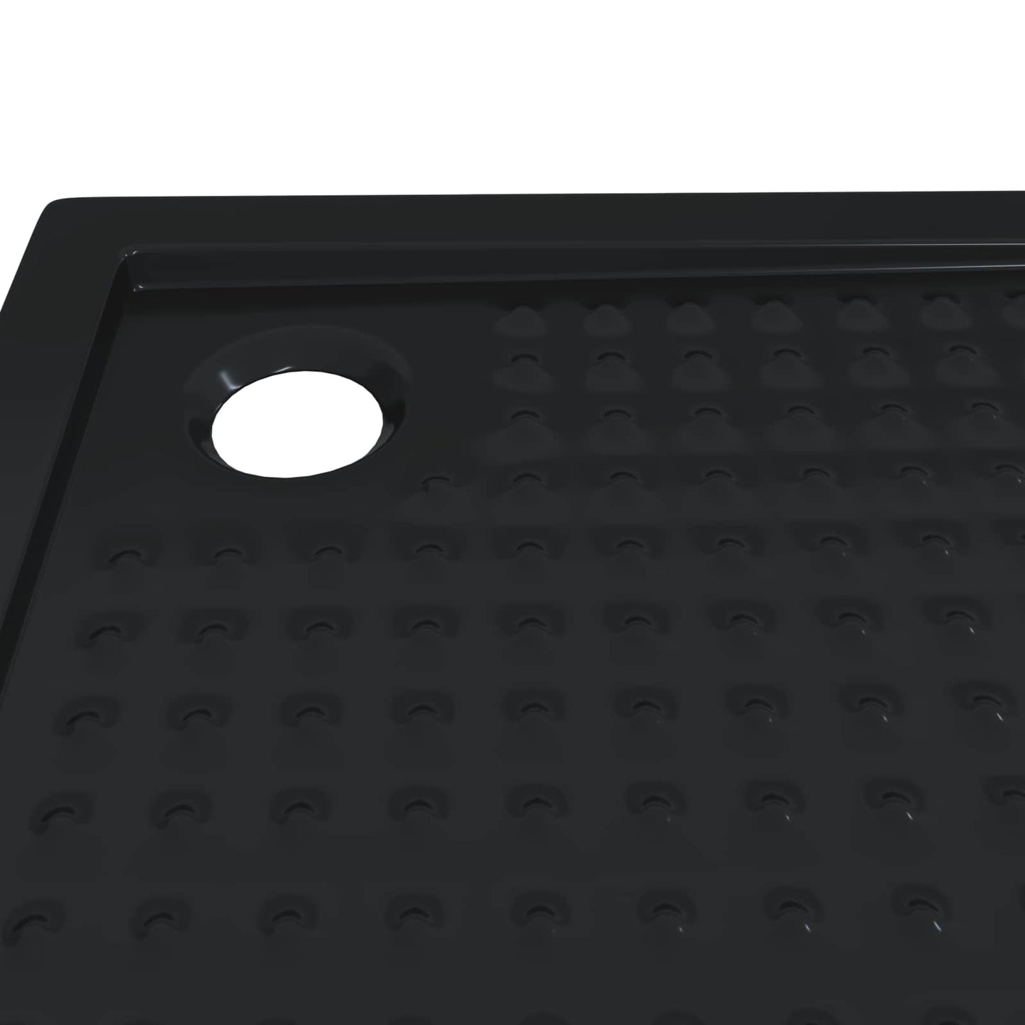 Shower Base Tray with Dots 90 x 90 x 4 cm ABS Black