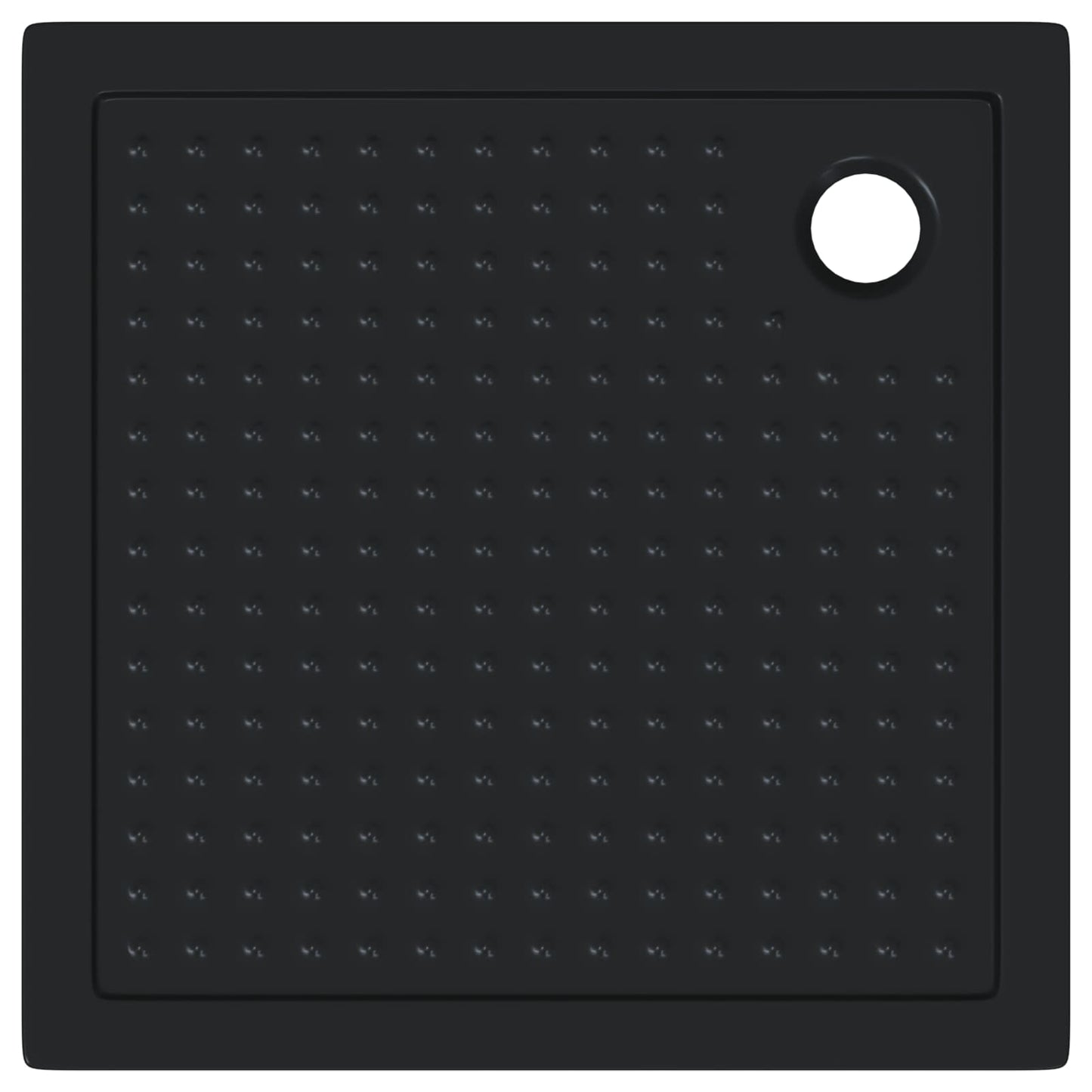 Shower Base Tray with Dots 90 x 90 x 4 cm ABS Black