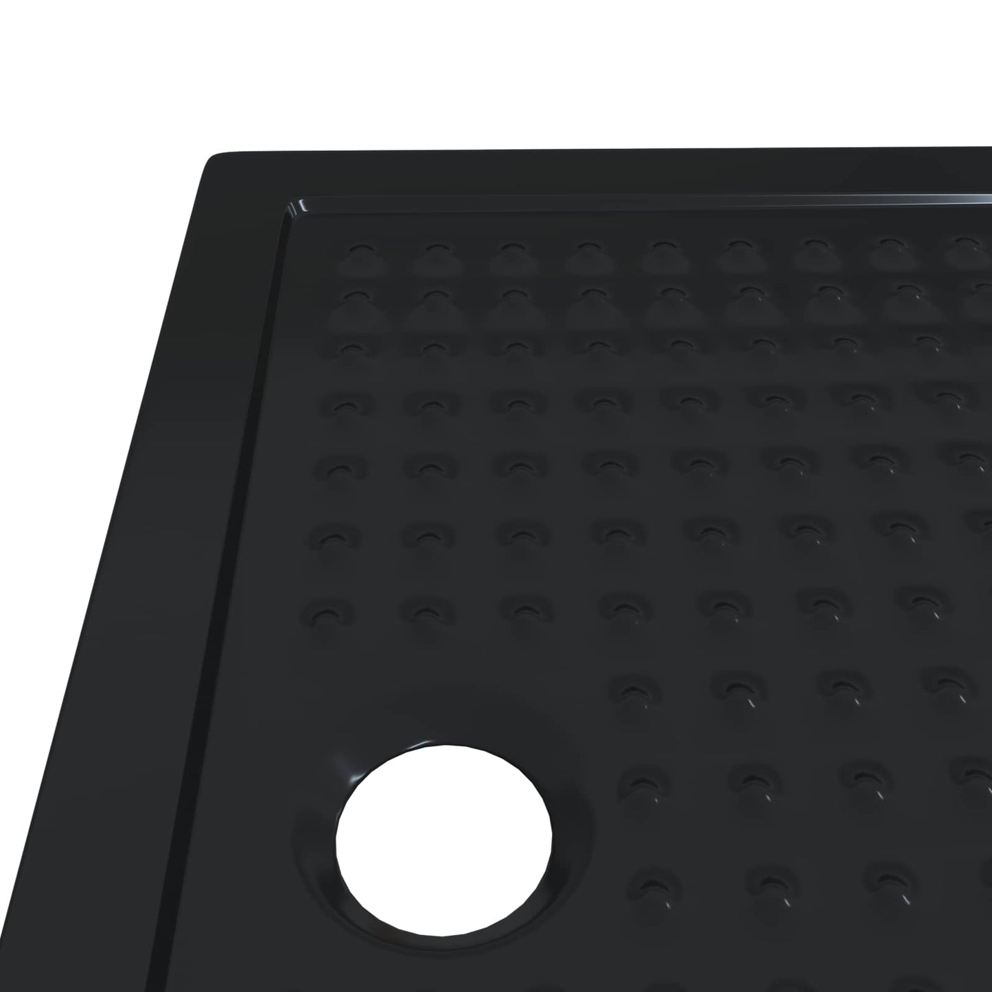 Shower Base Tray with Dots 100 x 70 x 4 cm ABS Black
