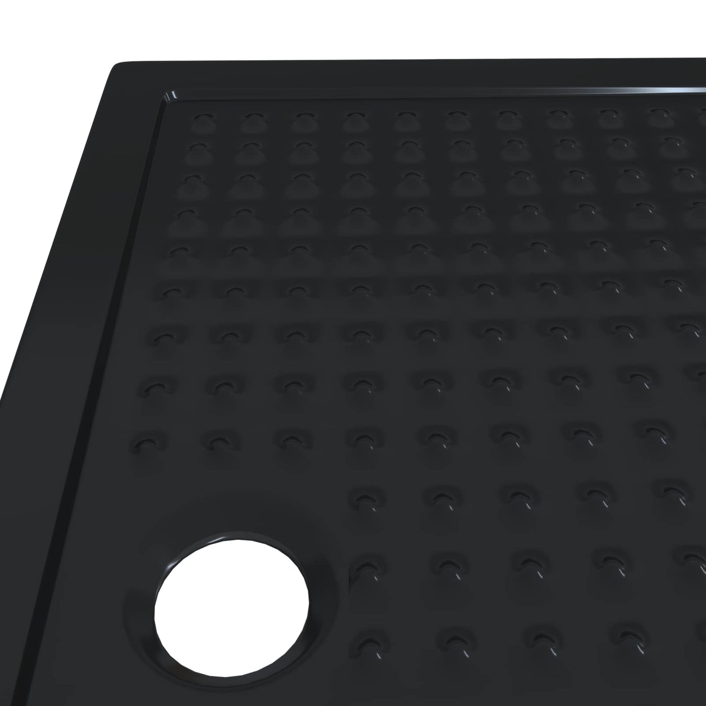 Shower Base Tray with Dots 120 x 80 x 4 cm ABS Black