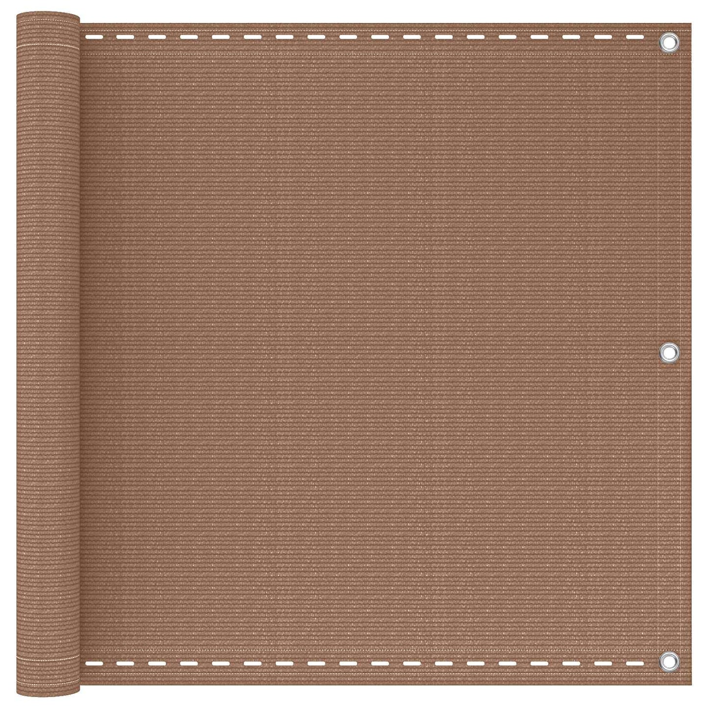 Balcony Screen 75 x 700 cm HDPE and Aluminium Rectangular Taupe