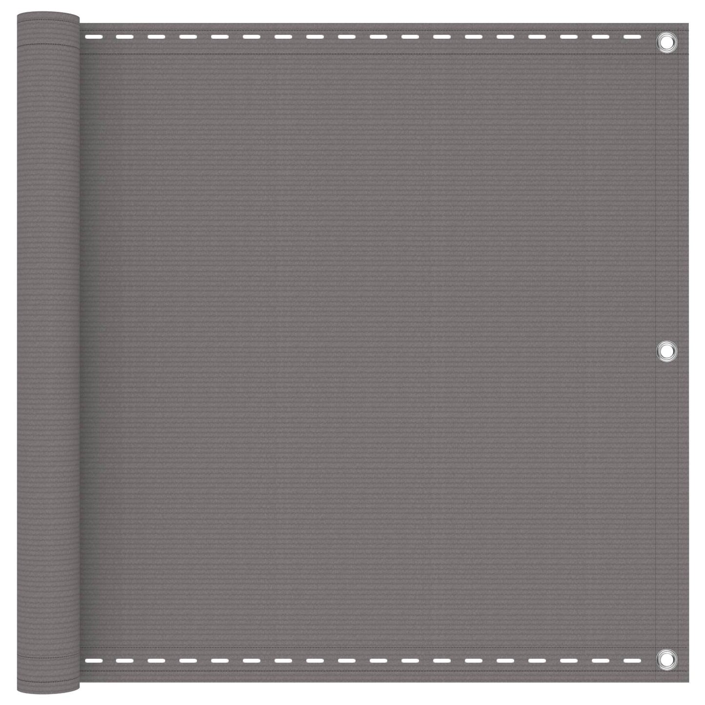 Balcony Screen Light Grey 90 x 600 cm HDPE and Aluminium