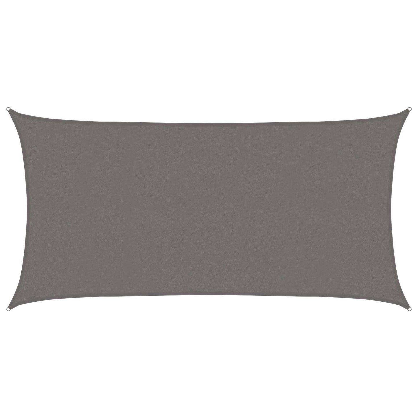 Sunshade Sail 2 x 6 m HDPE Rectangular Light Grey