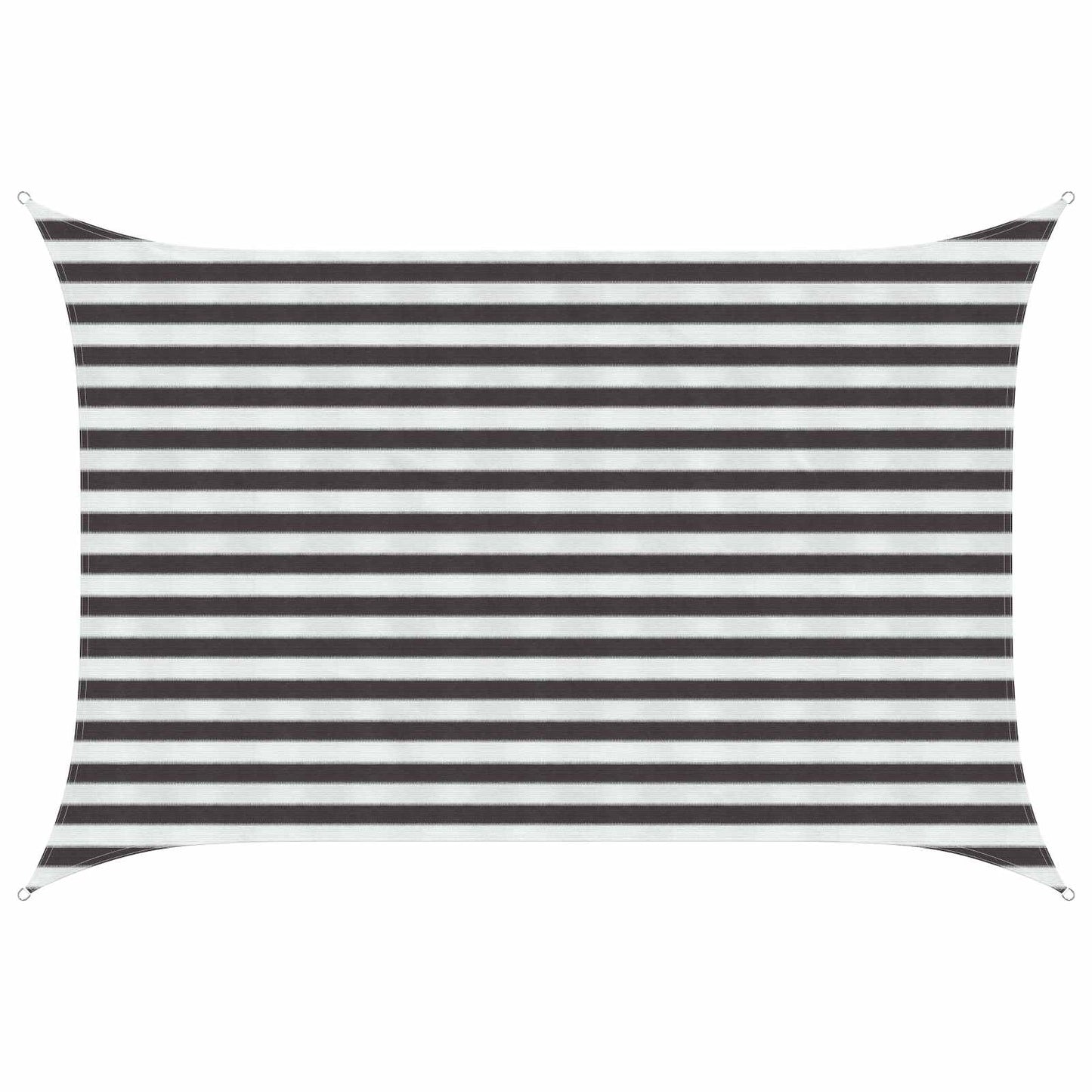 Sunshade Sail 2 x 2.5 m HDPE Rectangular Anthracite and White