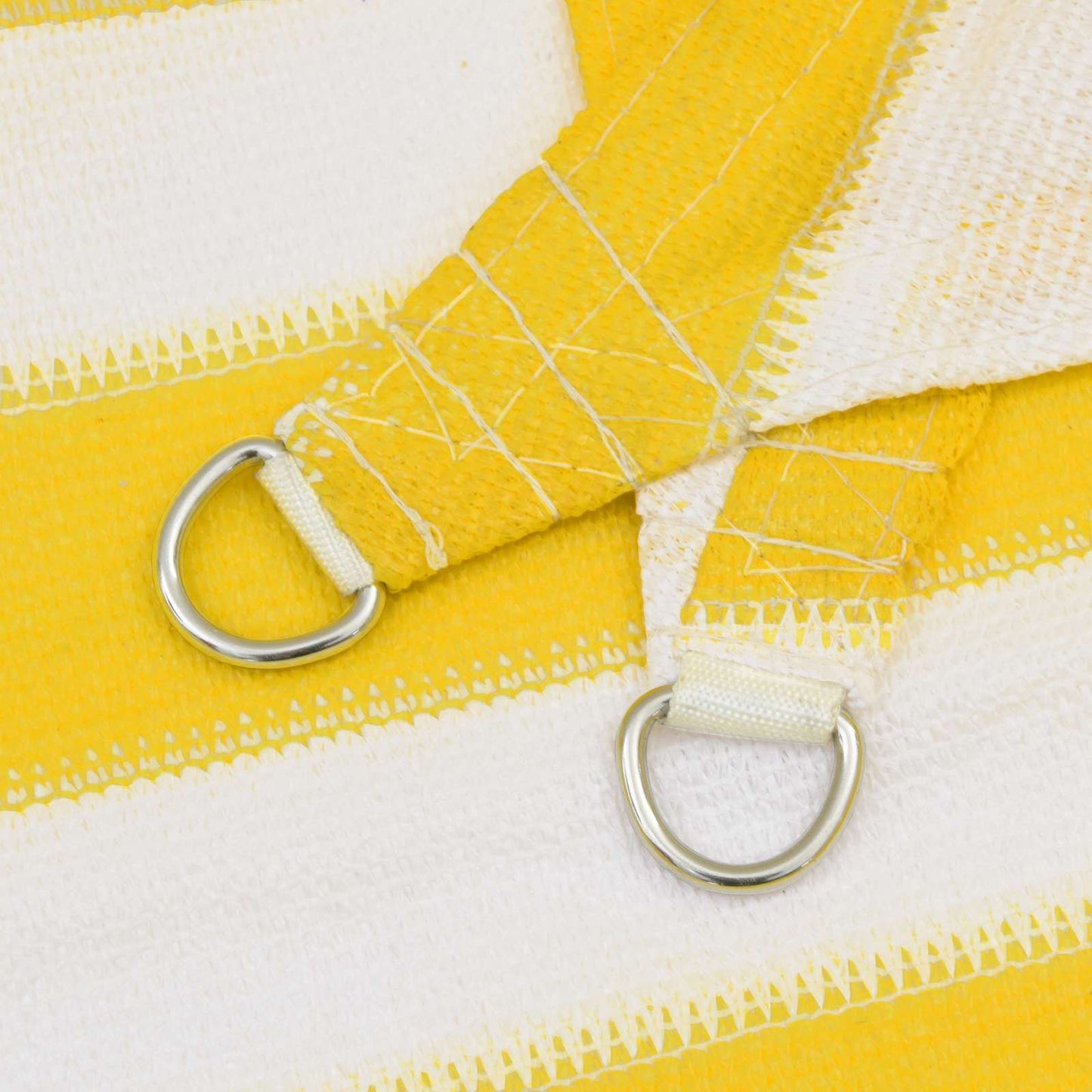 Sunshade Sail 5 x 8 m HDPE Rectangular Yellow and White