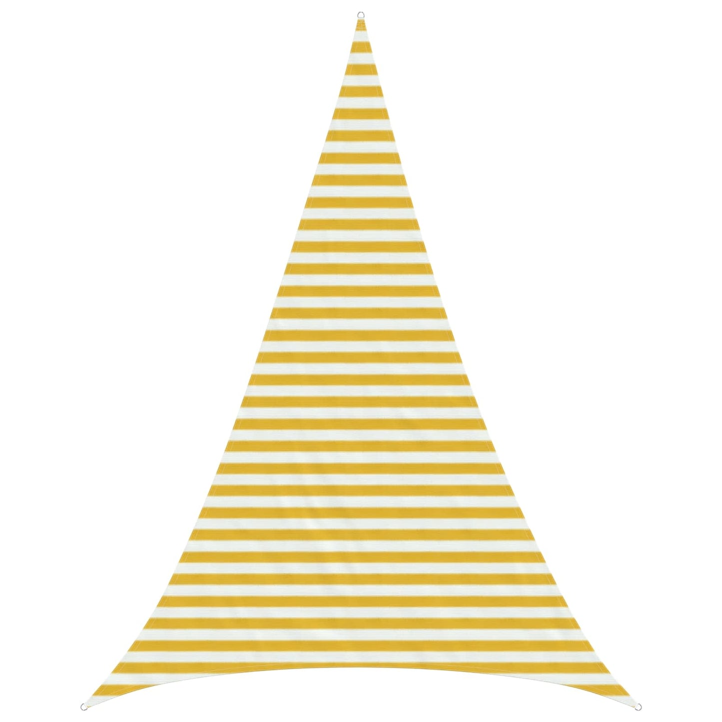 Sunshade Sail 5 x 6 x 6 m HDPE Triangular Yellow and White