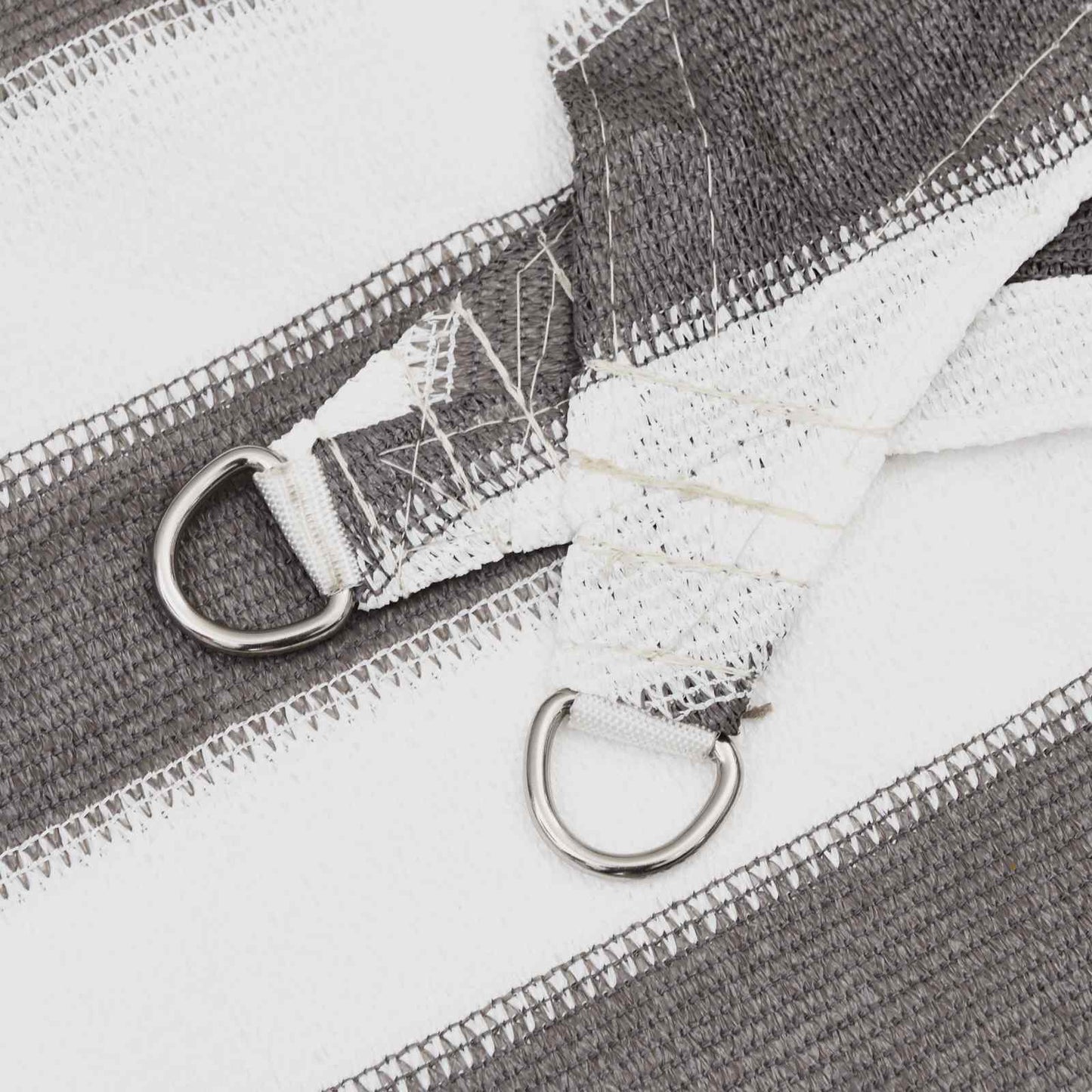 Sunshade Sail 2 x 3.5 m HDPE Rectangular Light Grey and White