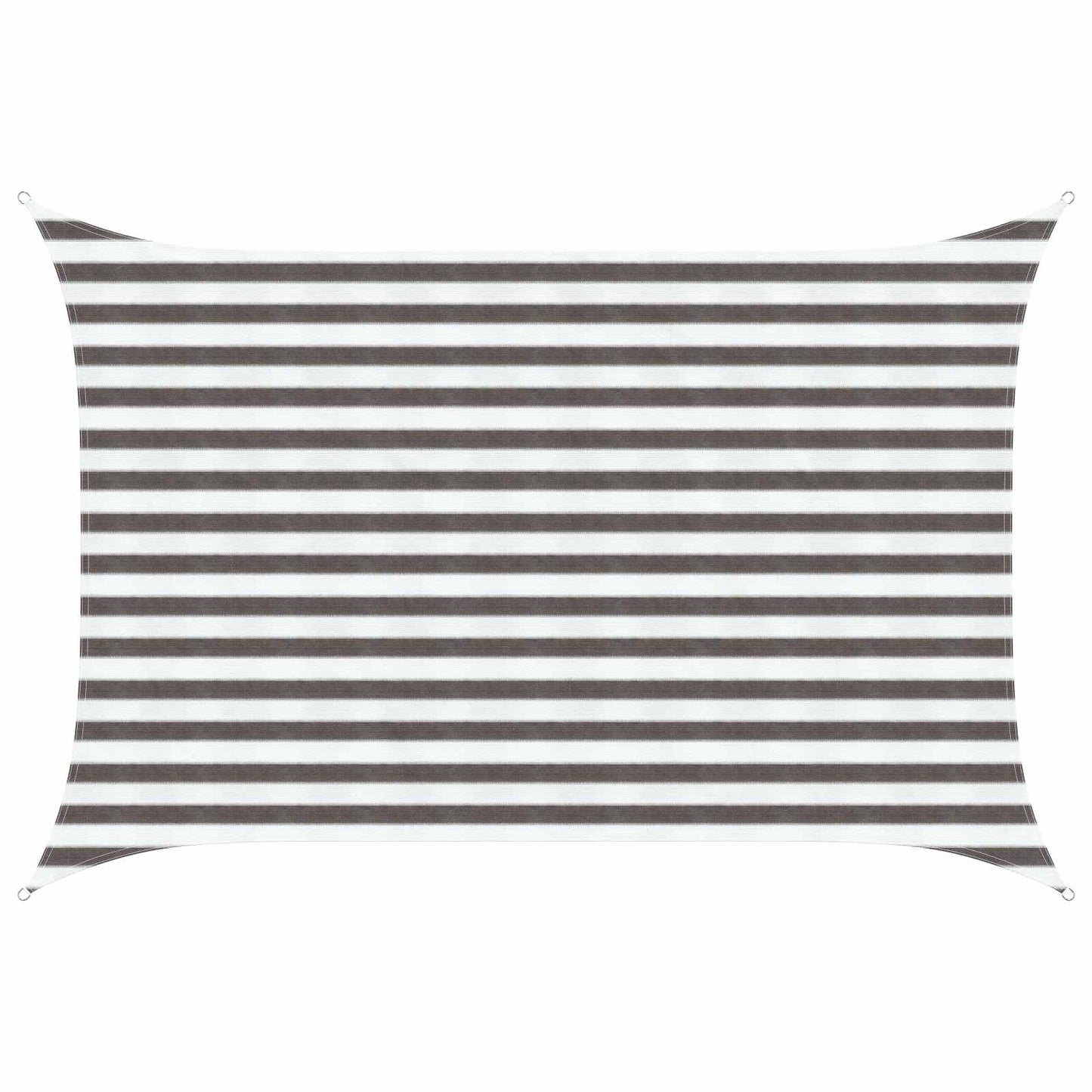 Sunshade Sail 2 x 3.5 m HDPE Rectangular Light Grey and White