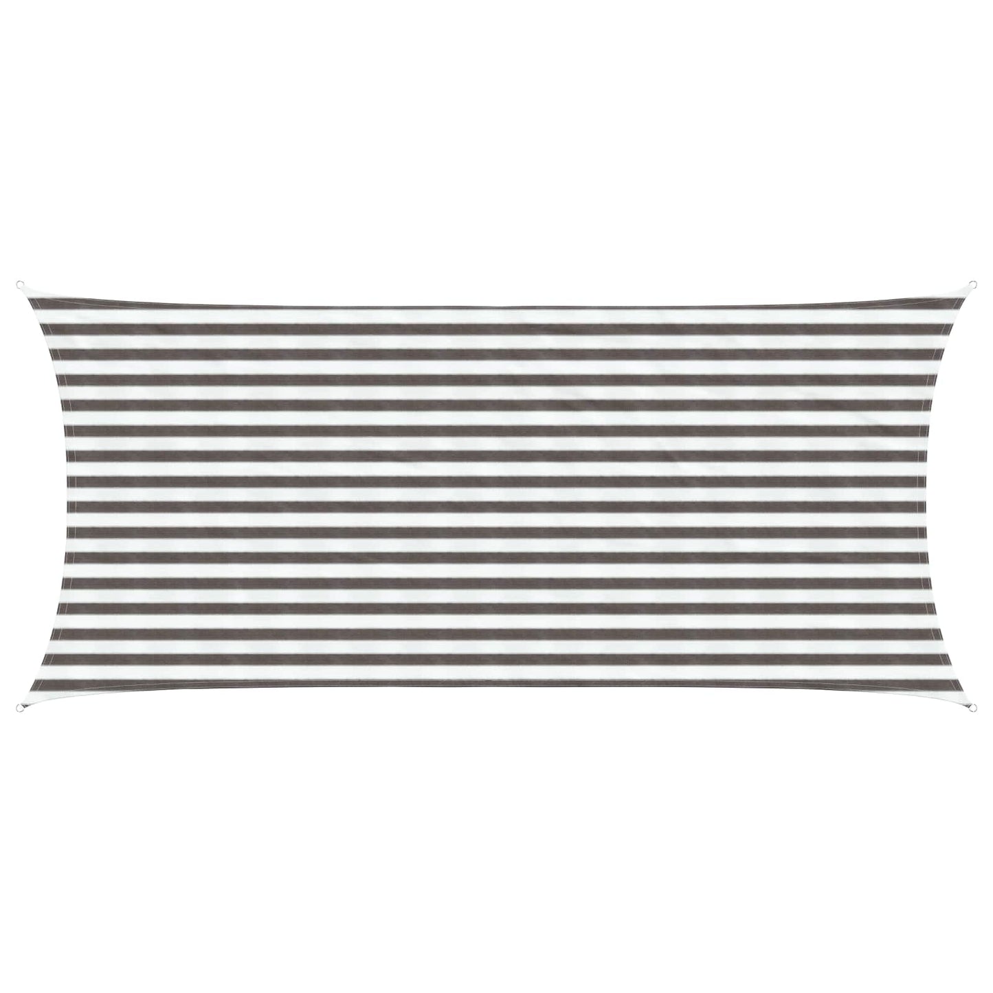 Sunshade Sail 2 x 4.5 m HDPE Rectangular Light Grey and White