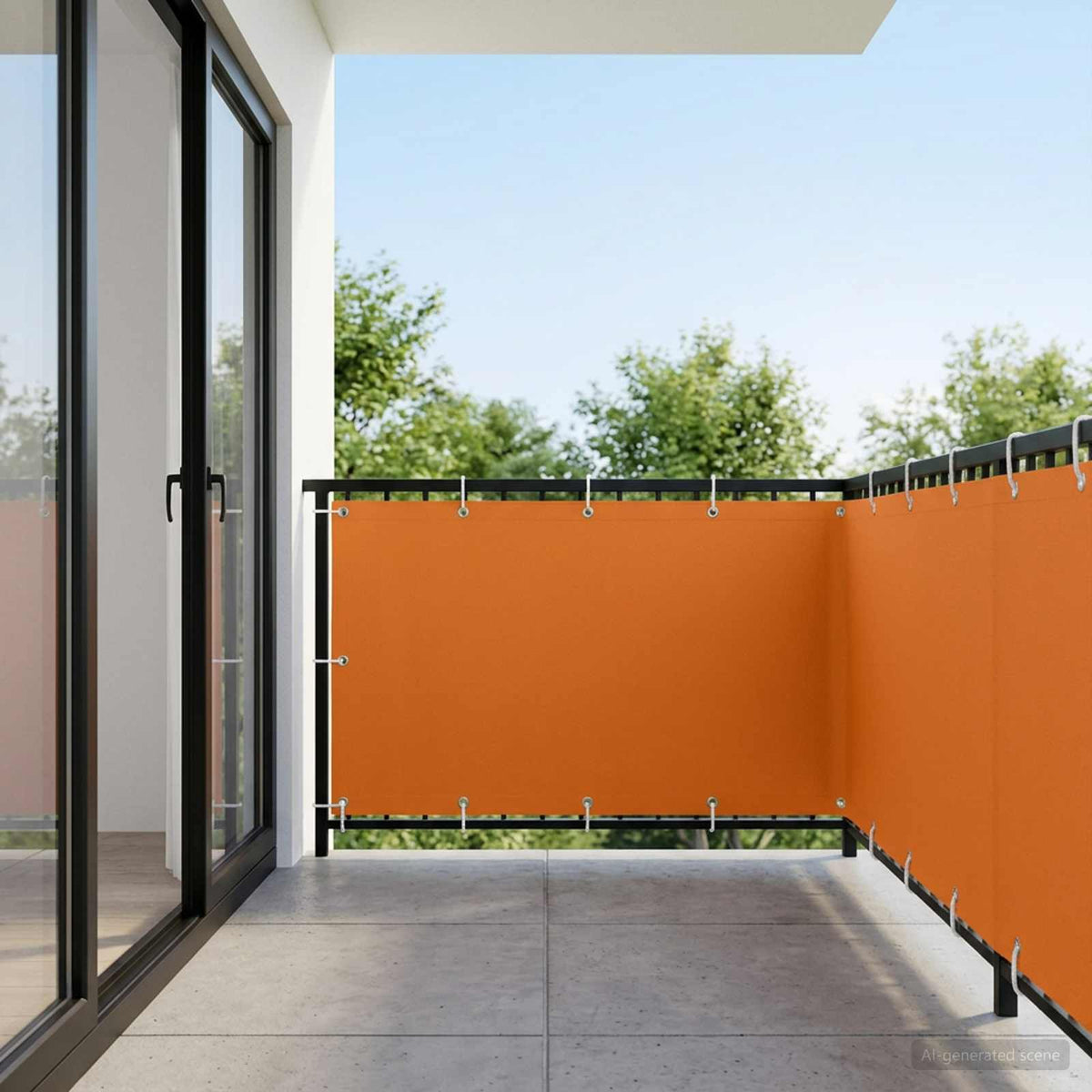 Balcony Privacy Screen 150 x 600 cm Fabric with PU Coated