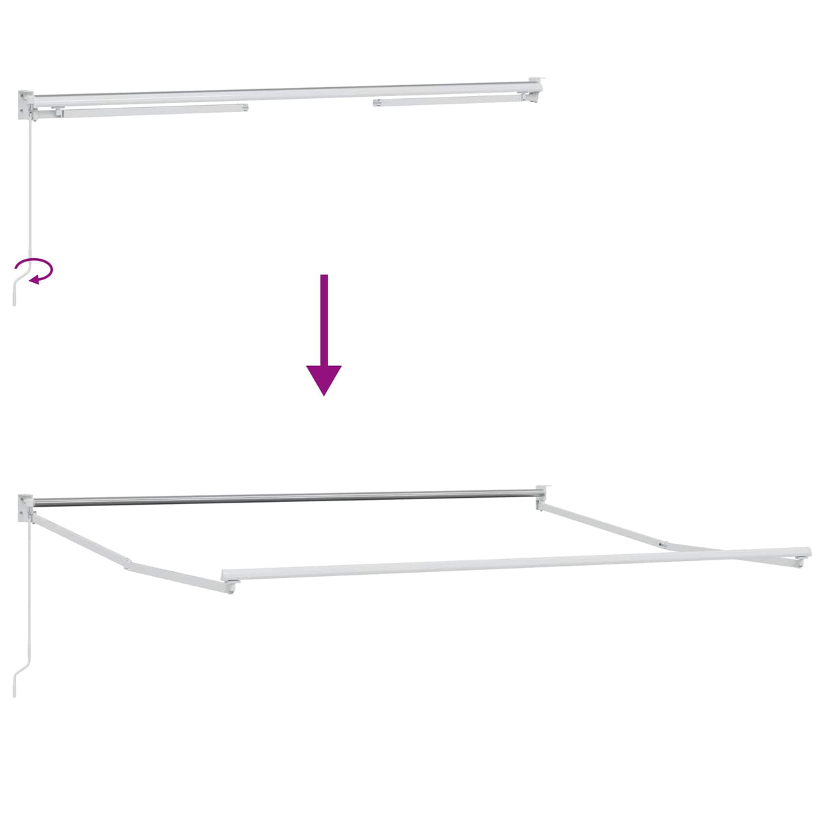 Manual Awning 3.5 x 2 m Sand 100% Polyester