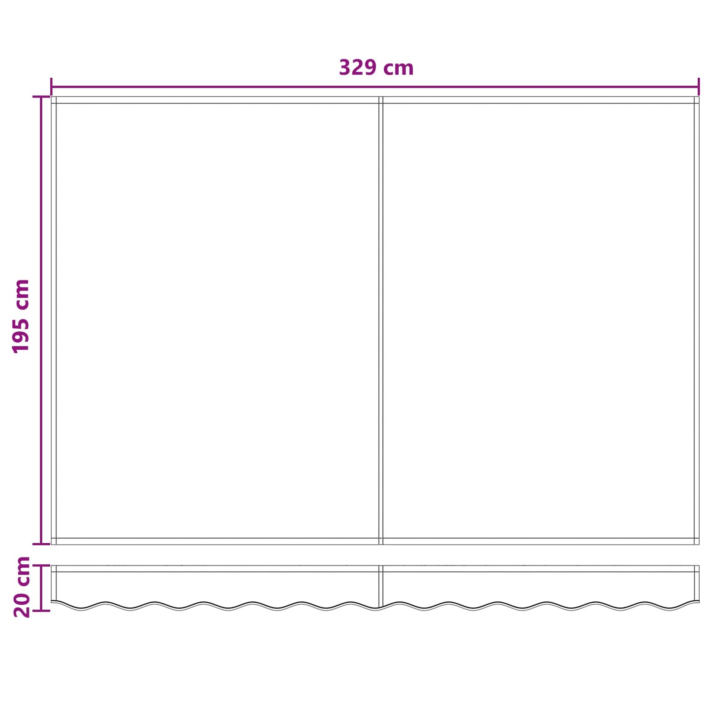 Manual Retractable Awning Taupe 3.5 x 2 m
