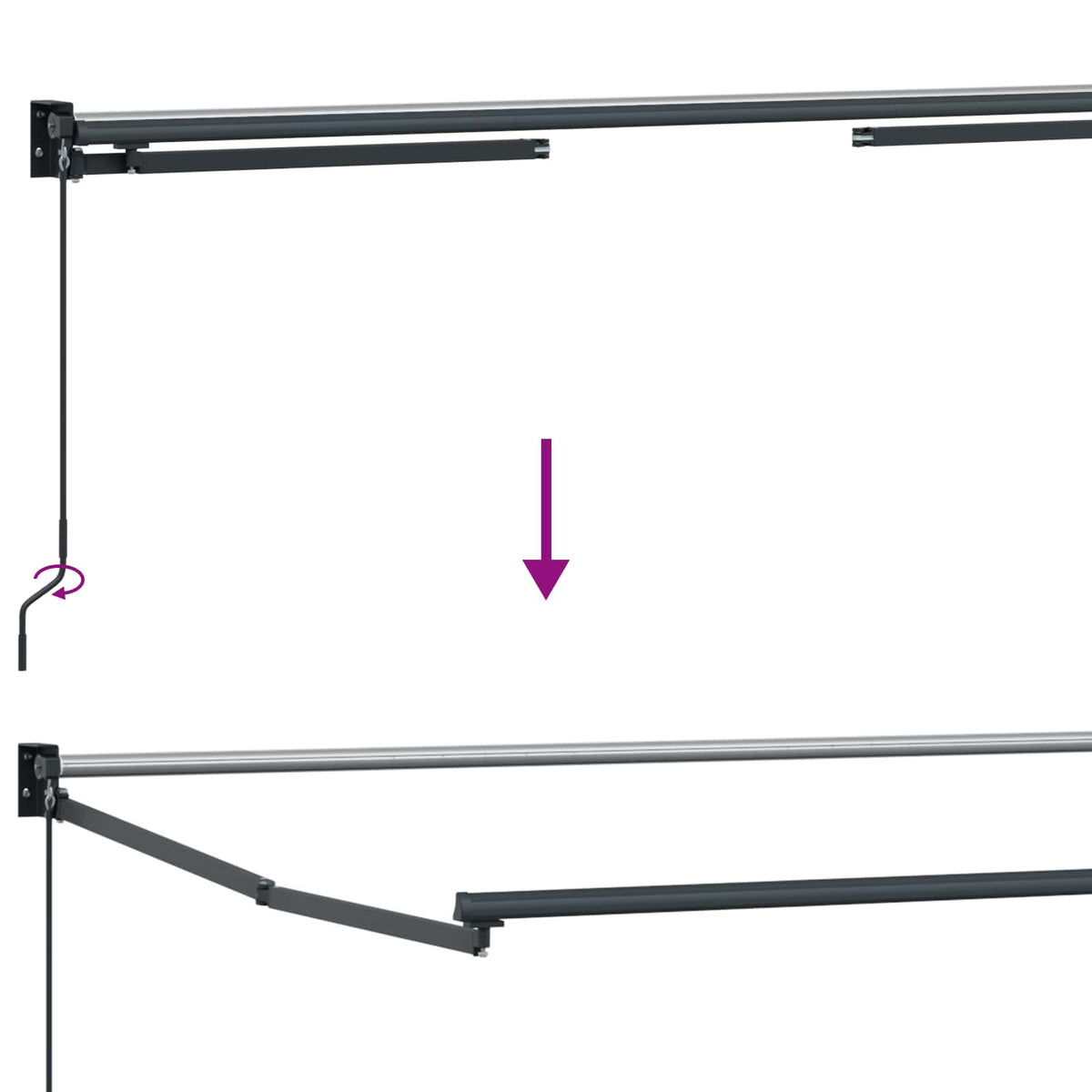 Manual Awning with Solar LED 4 x 2 m Taupe 100% Polyester