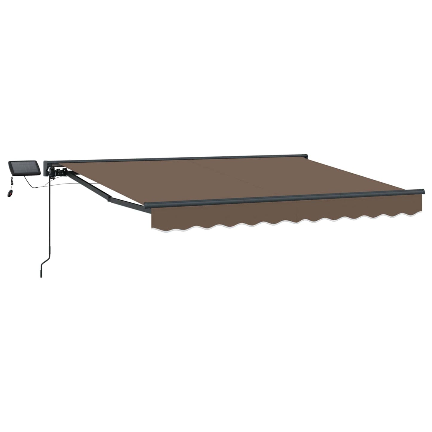 Manual Awning Frame with LEDs Taupe 4 x 2 m
