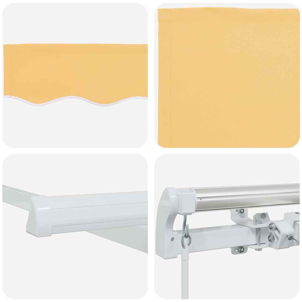 Manual Awning 3.5 x 2.5 m Sand 100% Polyester