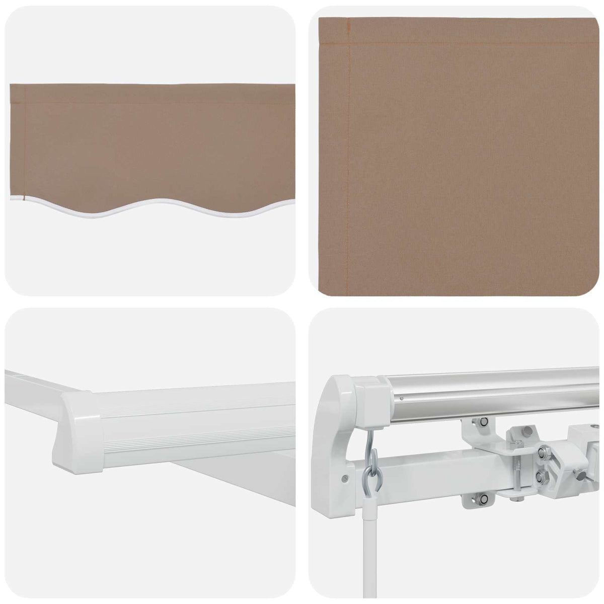 Manual Awning 4 x 3.5 m Taupe 100% Polyester