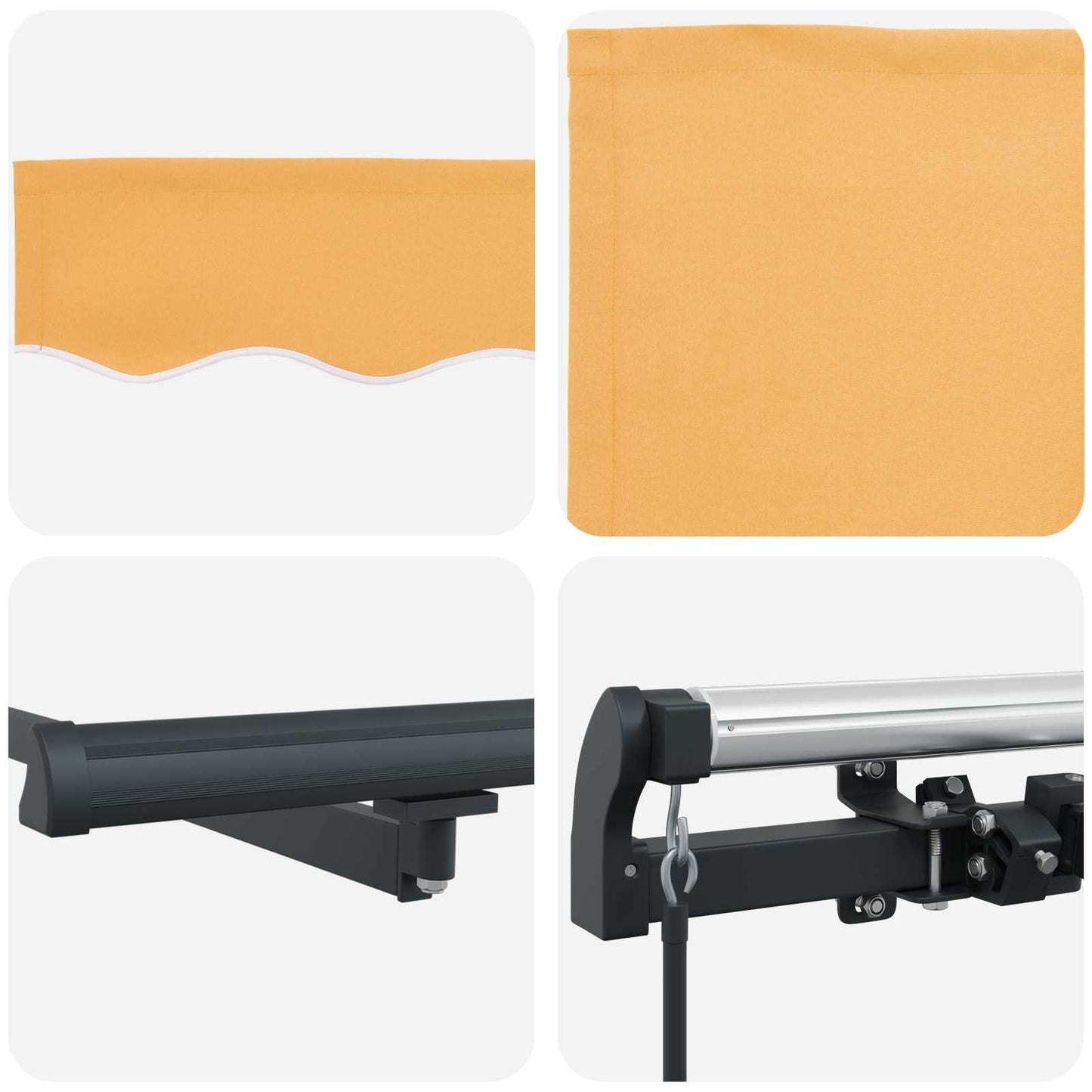 Retractable Awning Sand 450 x 350 cm Polyester and Aluminium